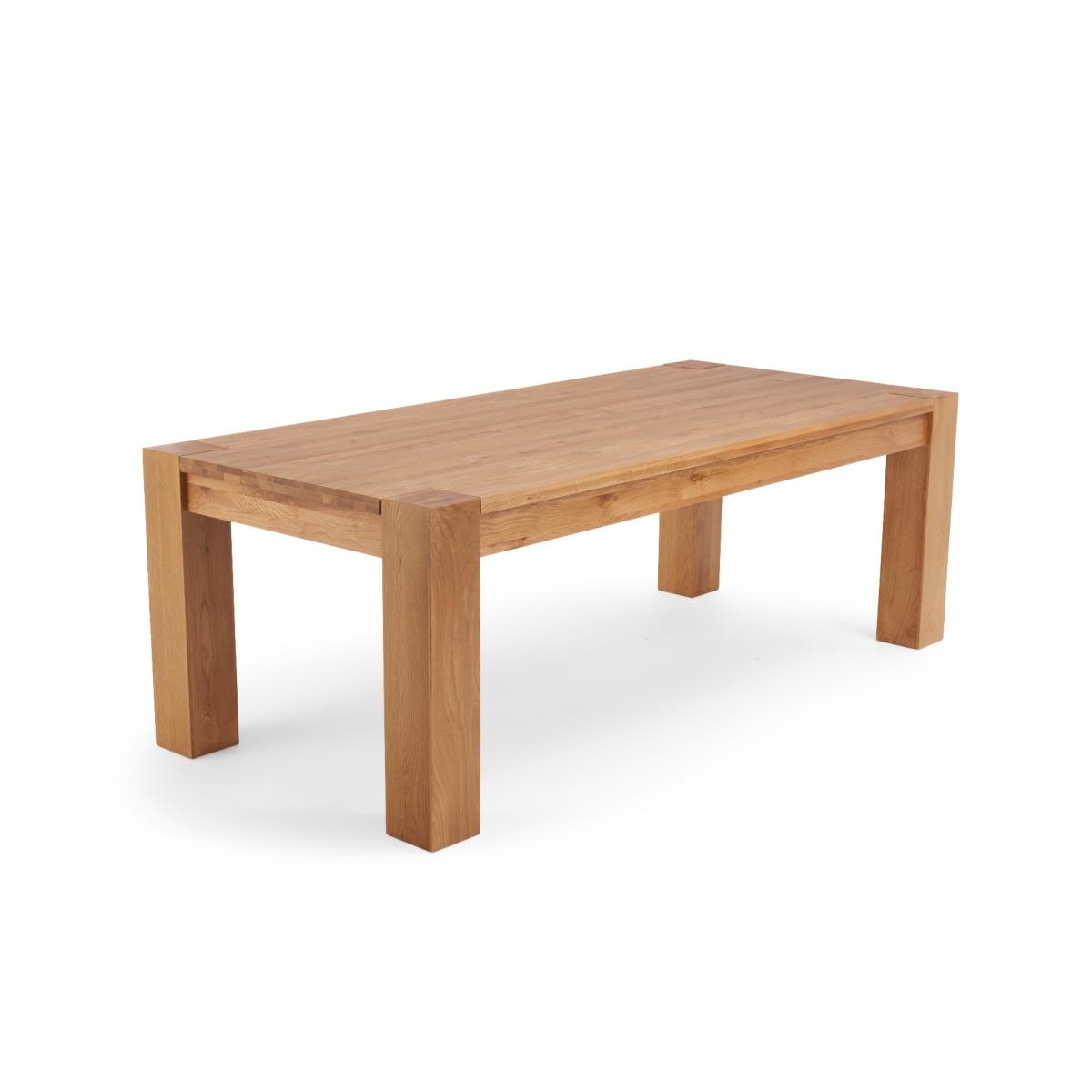 Thames 220cm Oak Dining Table with Claudia Velvet Chairs - Blue, 6 Chairs – image 15