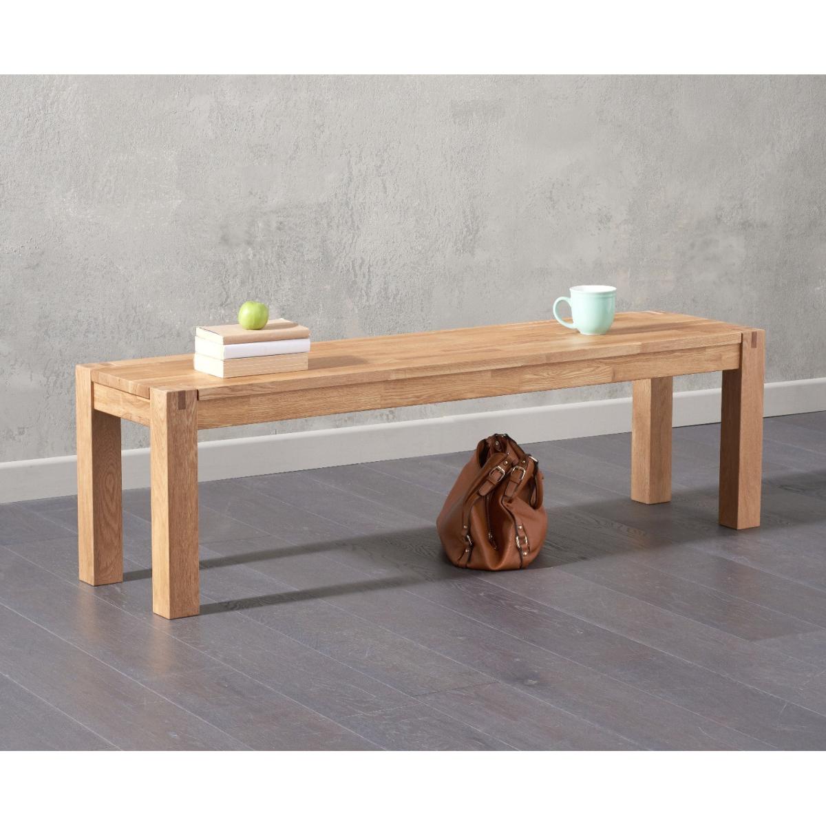 Oxford 120cm Solid Oak Dining Table with Oscar Velvet Chairs and Bench - Blue, 2 Chairs – image 9