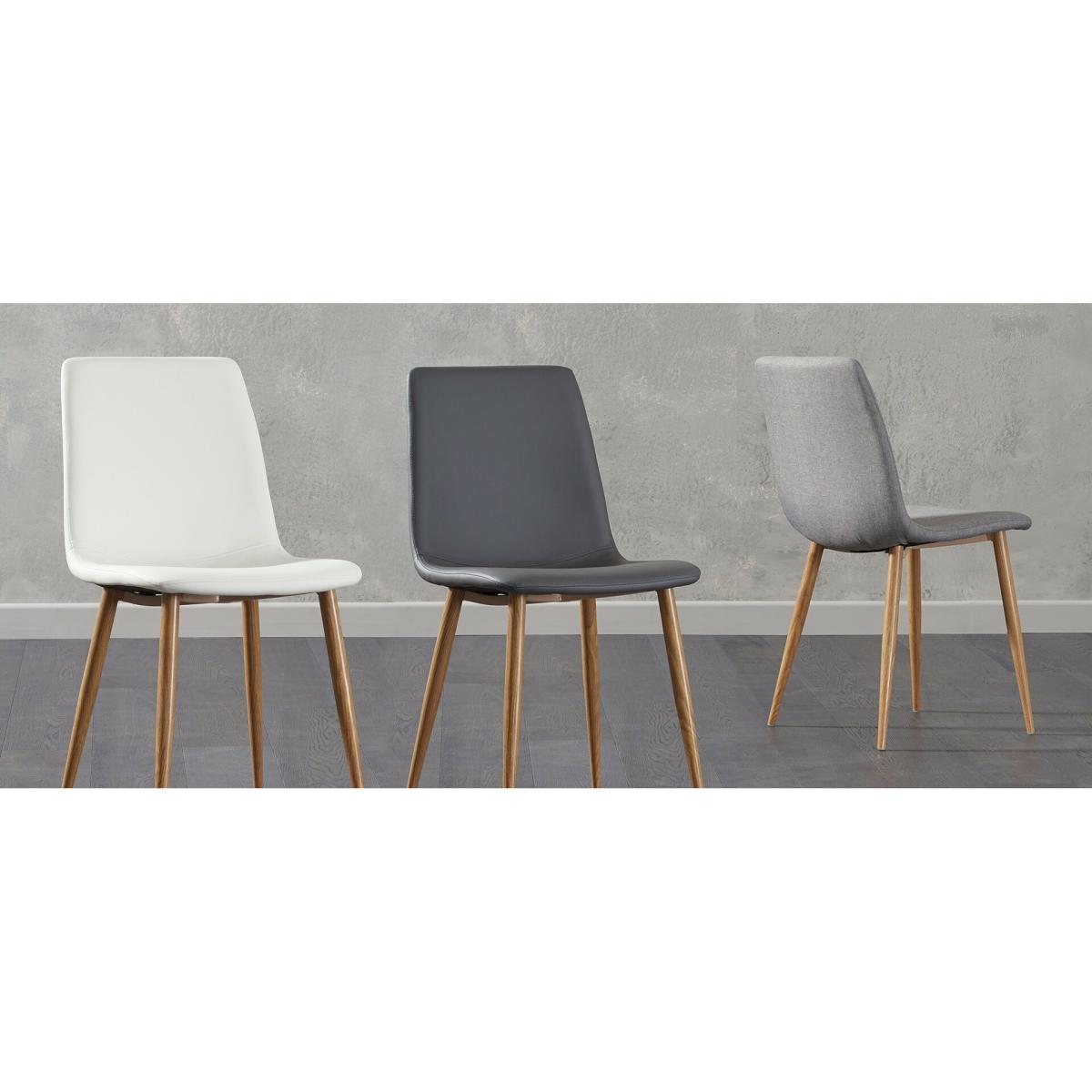 York 120cm Solid Oak Dining Table With 6 Grey Astrid Fabric Chairs – image 7