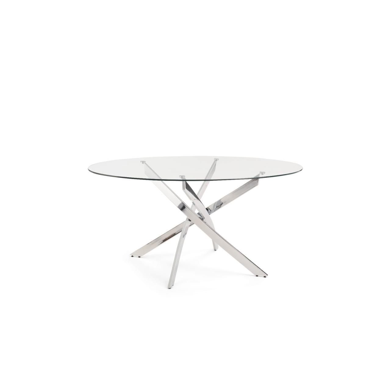 Denver 165cm Oval Glass Dining Table With 8 Grey Catalina Chairs – image 9
