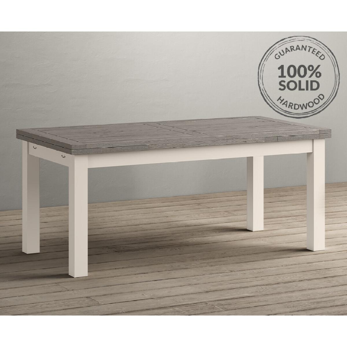 Extending Dartmouth 180cm Oak and Soft White Painted Dining Table With 10 X Back Chairs – image 12
