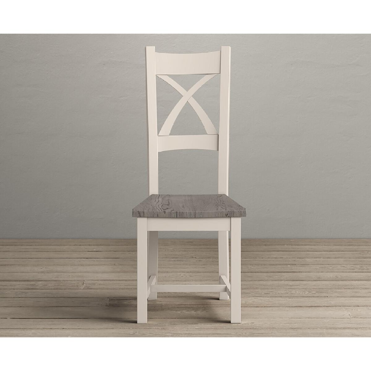 Extending Dartmouth 180cm Oak and Soft White Painted Dining Table With 10 X Back Chairs – image 8