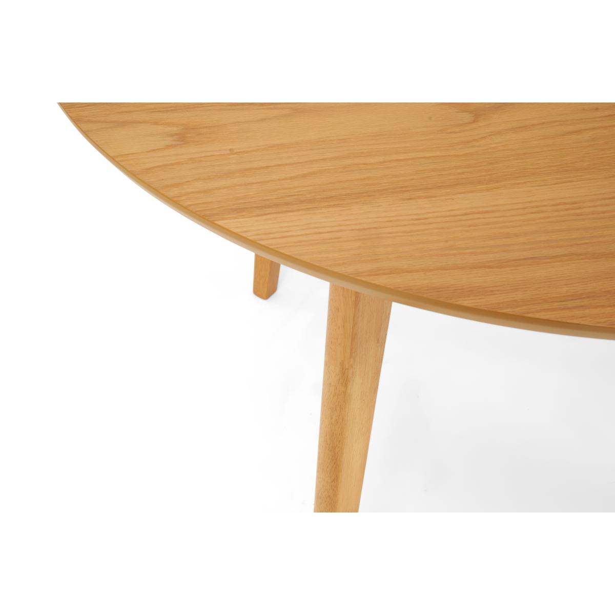 Sacha 110cm Round Dining Table with Sacha Grey and Oak Cushion Seat Chairs - Oak and Grey, 2 Chairs – image 8