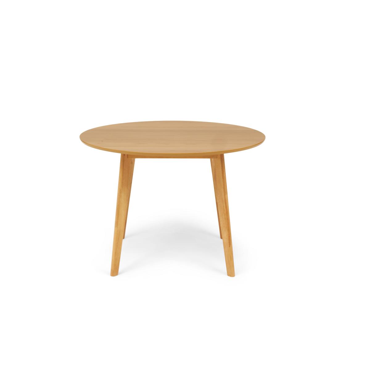 Sacha 110cm Round Dining Table with Sacha Grey and Oak Cushion Seat Chairs - Oak and Grey, 2 Chairs – image 9