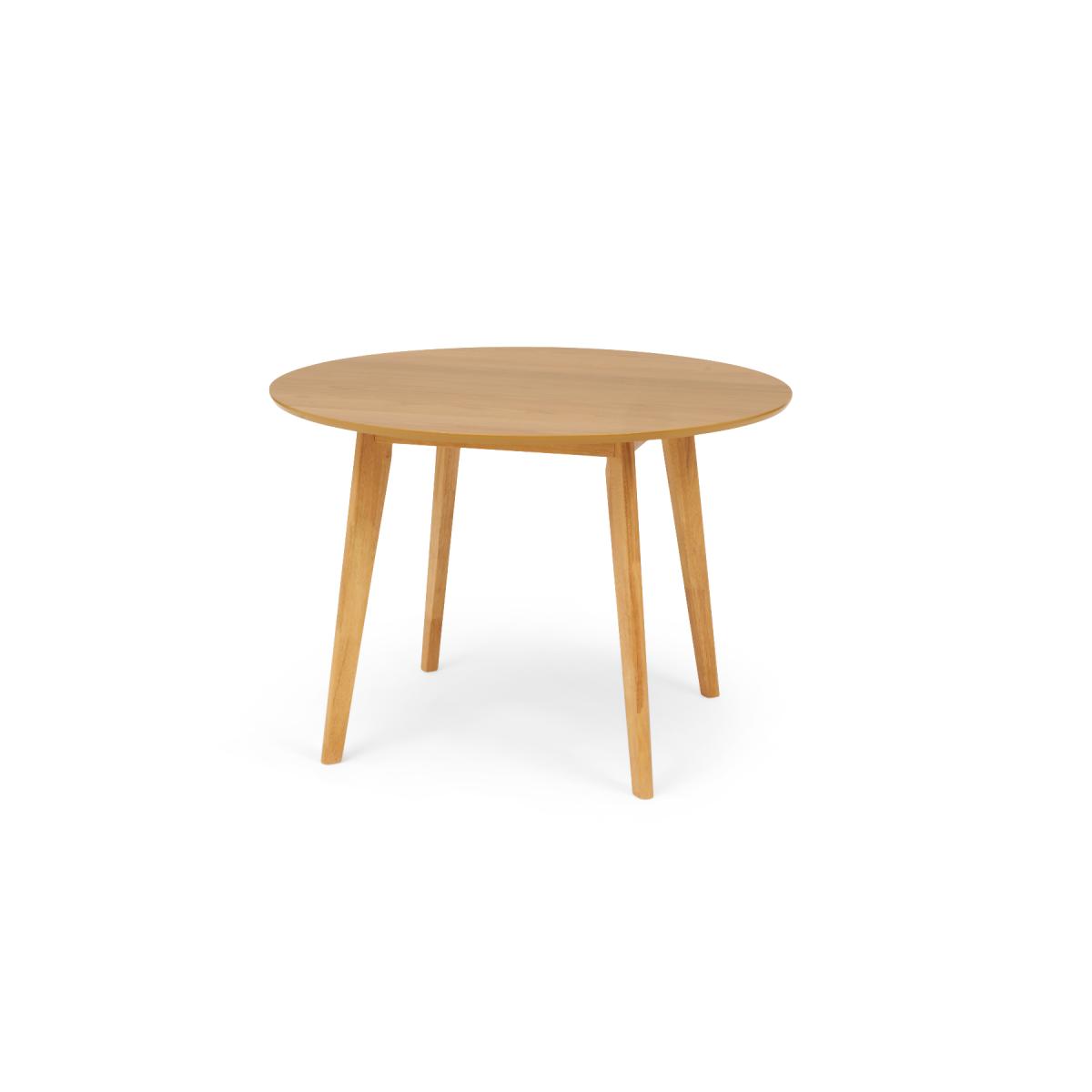 Sacha 110cm Round Dining Table with Sacha Grey and Oak Cushion Seat Chairs - Oak and Grey, 2 Chairs – image 10
