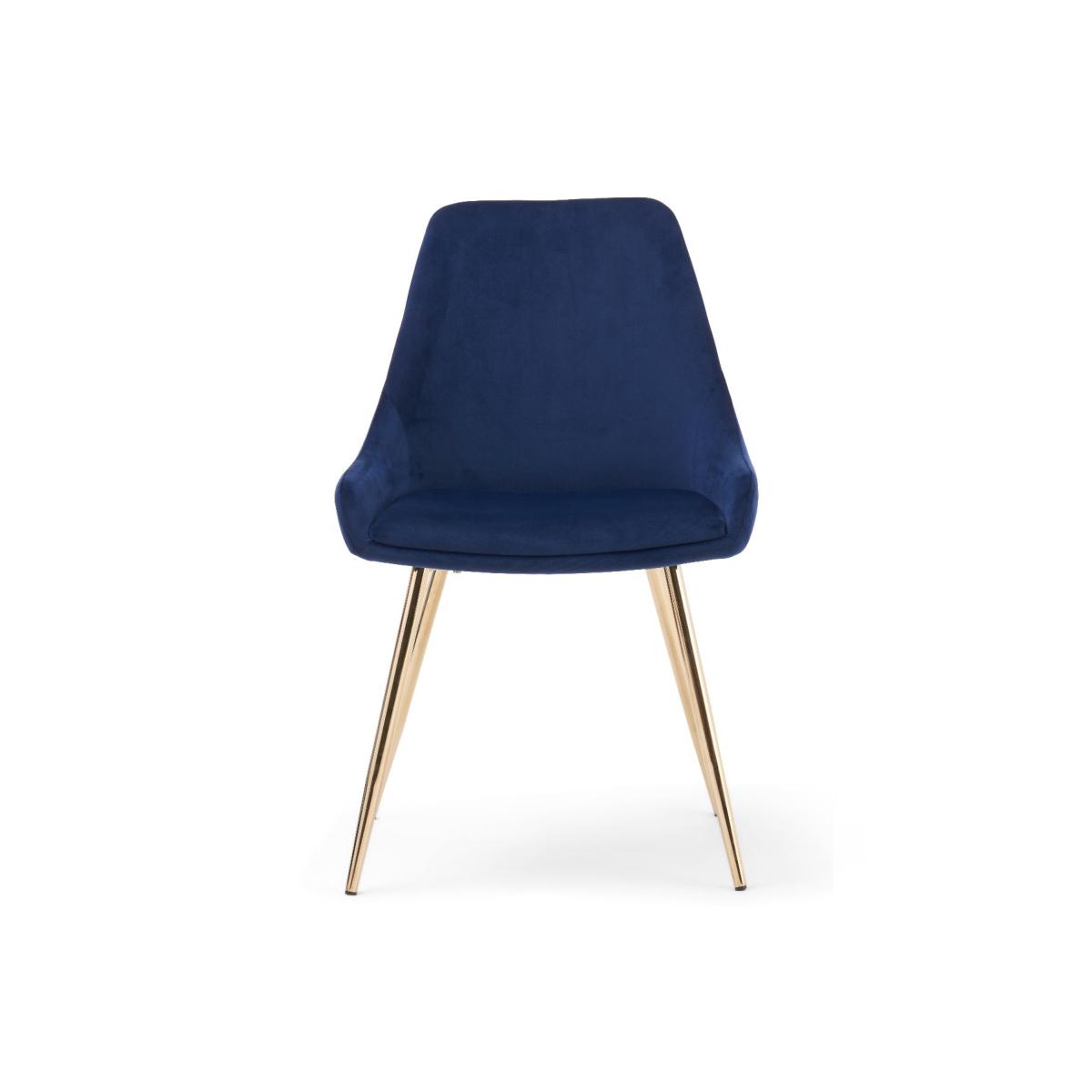 Vittorio 160cm White High Gloss Extending Dining Table With 8 Blue Lola Velvet Chairs – image 22
