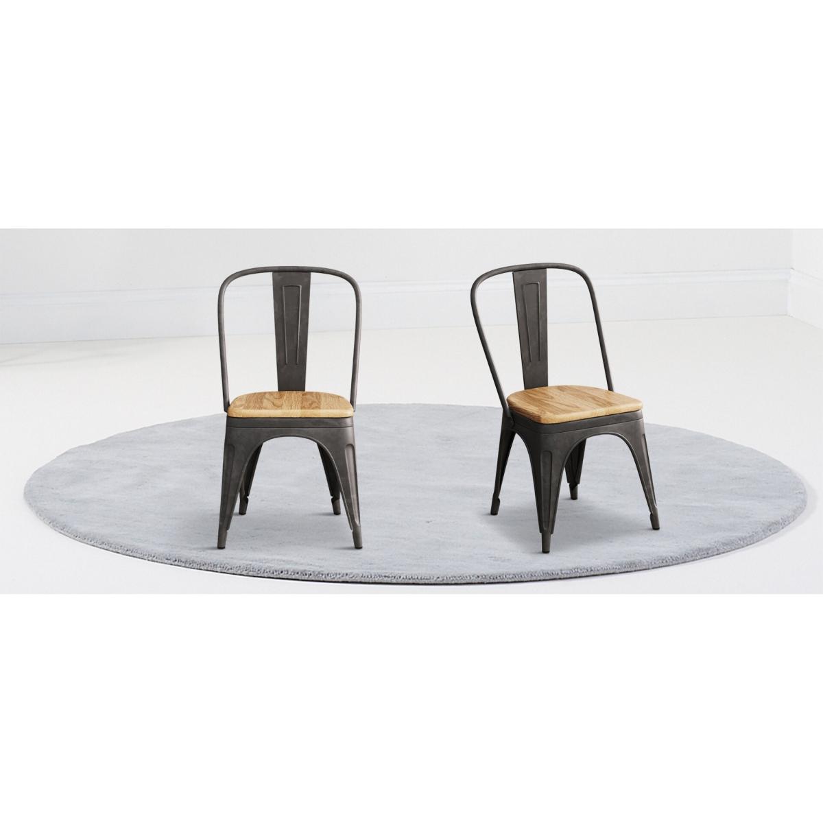 Loft Solid Oak 190cm Dining Table With 8 Oak and Metal Chairs – image 13