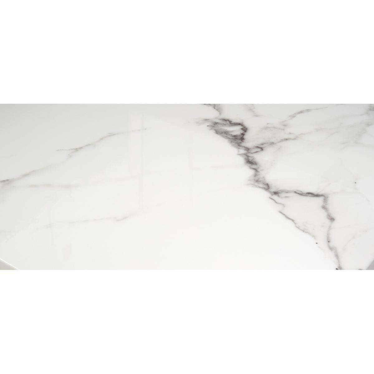 Verbier 200cm White V Pedestal Marble Dining Table with Verbier Chairs – image 12