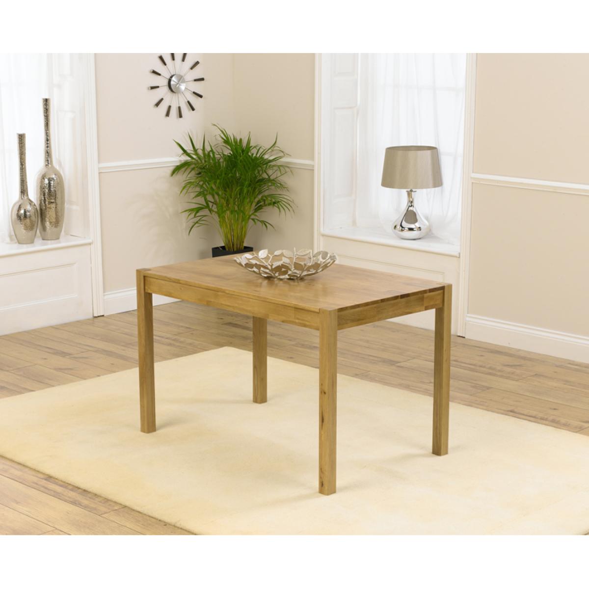Oxford 120cm Solid Oak Dining Table with 2 Grey Astrid Fabric Chairs with 2 York Bench – image 12
