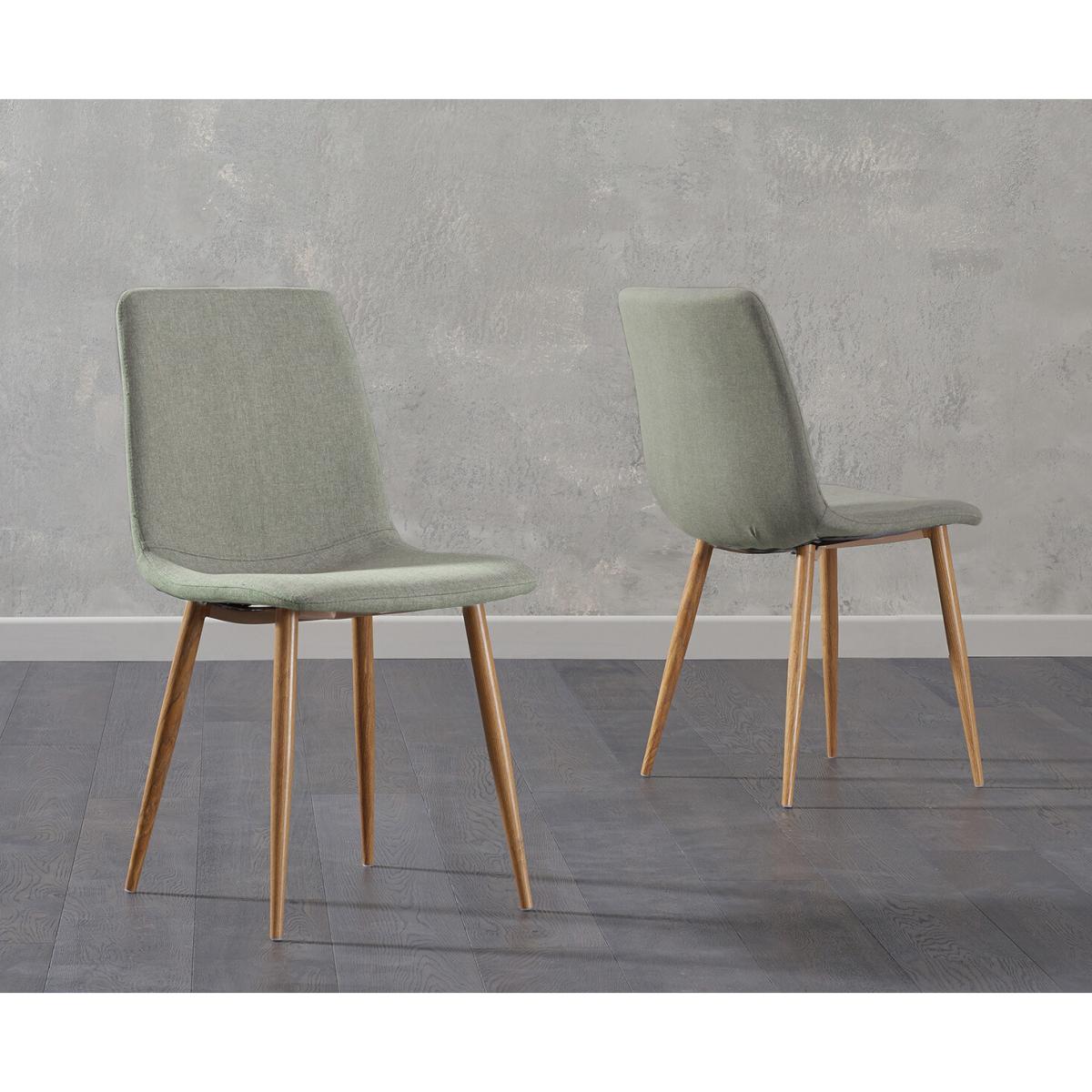 Oxford 120cm Solid Oak Dining Table with 2 Grey Astrid Fabric Chairs with 2 York Bench – image 9