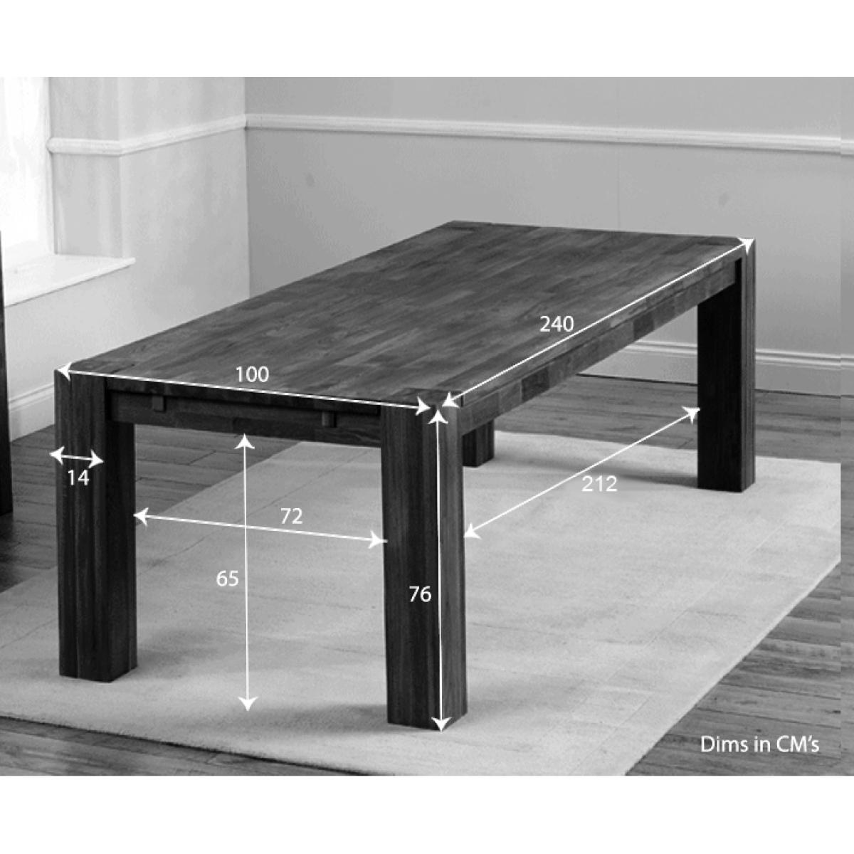 Sheringham 240cm Solid Oak Dining Table with 8 Grey Isla Chairs – image 13