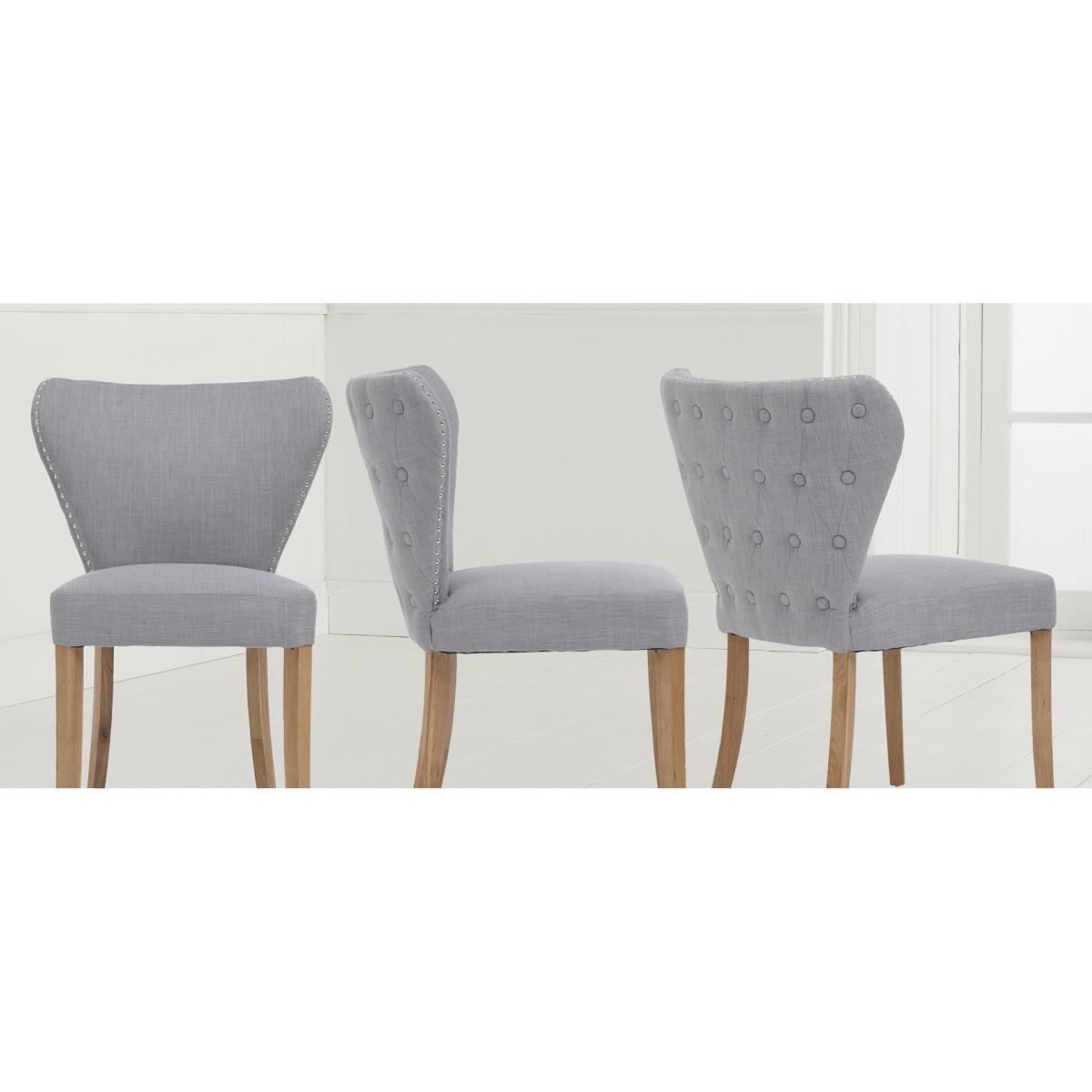 Sheringham 240cm Solid Oak Dining Table with 8 Grey Isla Chairs – image 7