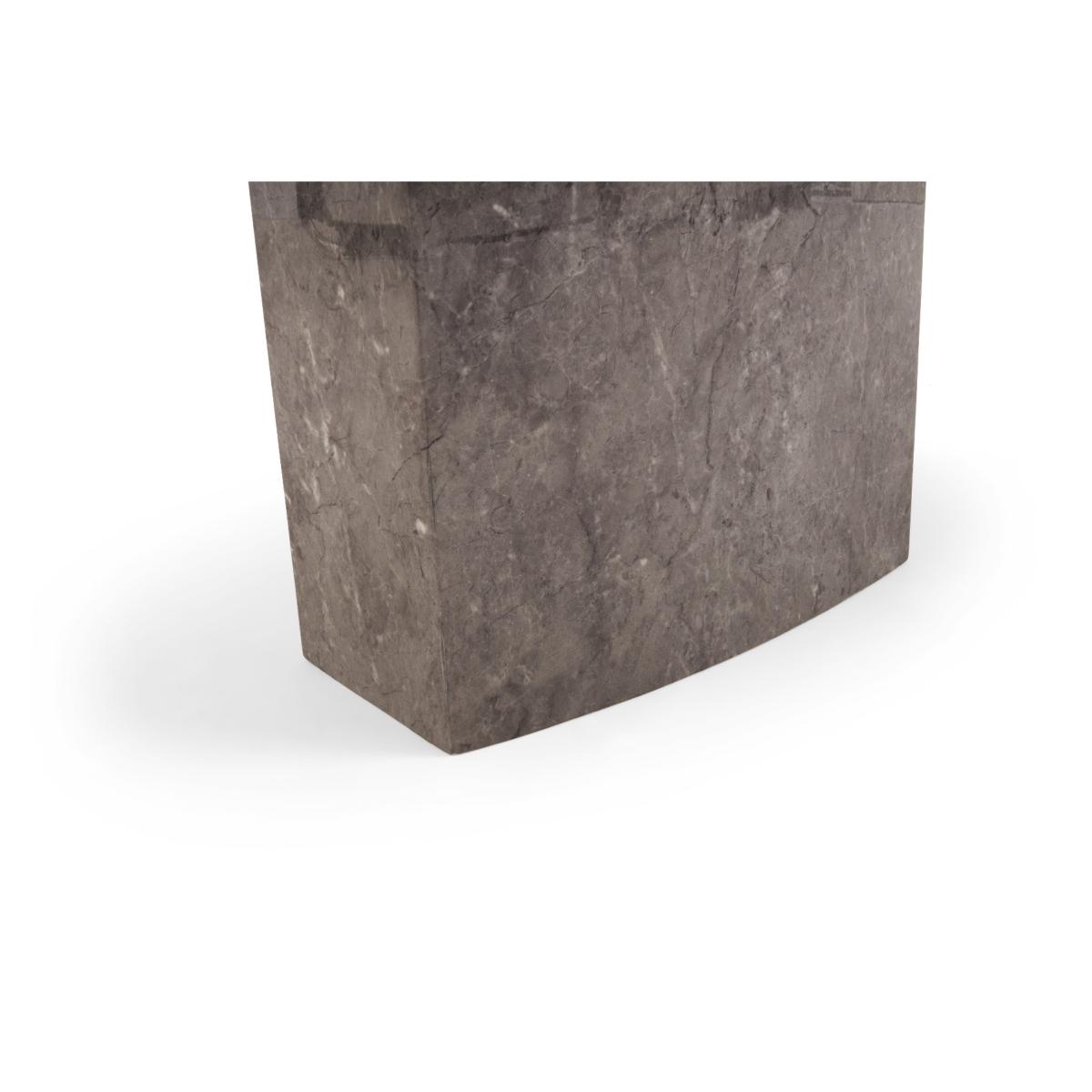 Metropolis 160cm Extending Grey Marble Dining Table with Freya Chairs - Black, 4 Chairs – image 7