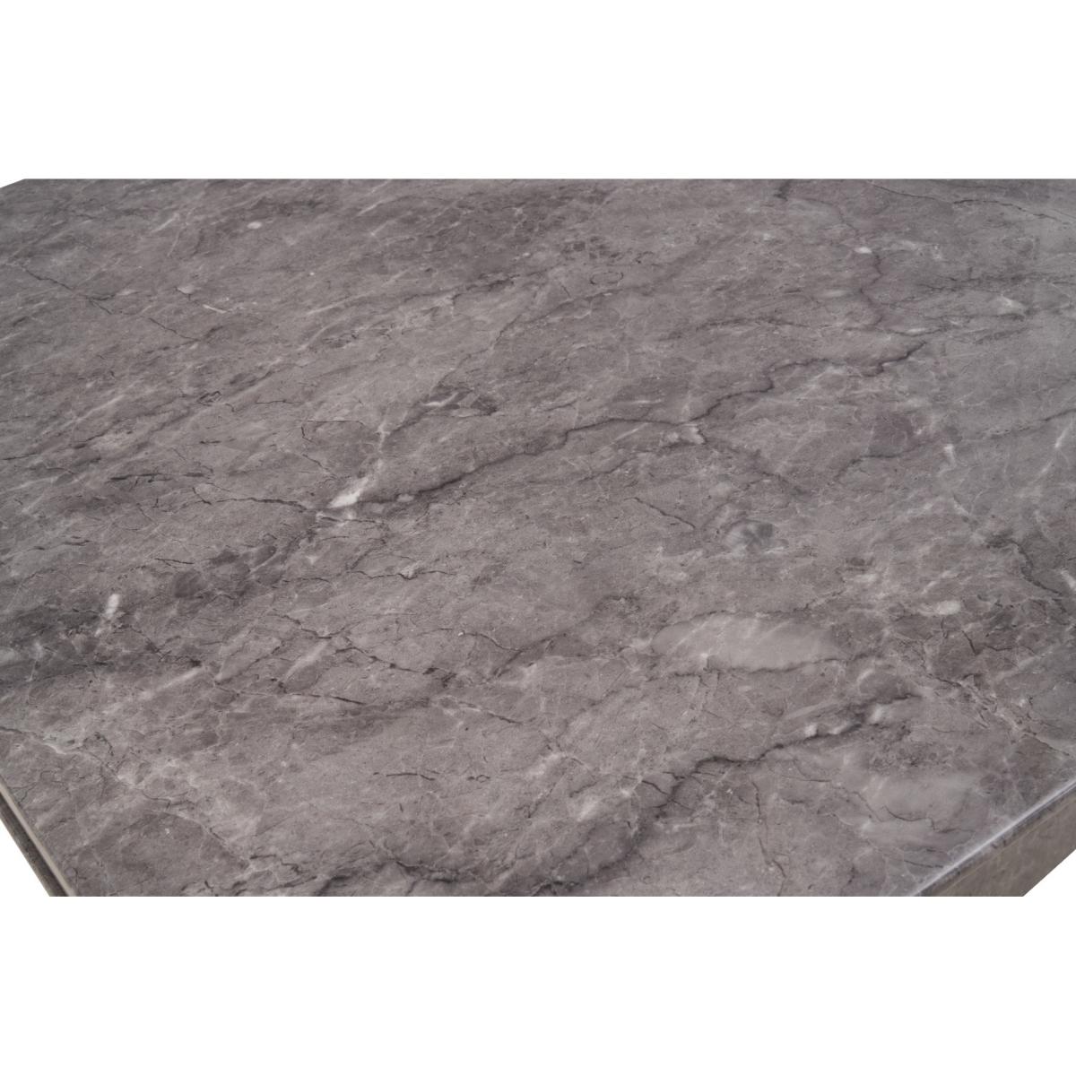 Metropolis 160cm Extending Grey Marble Dining Table with Freya Chairs - Black, 4 Chairs – image 9