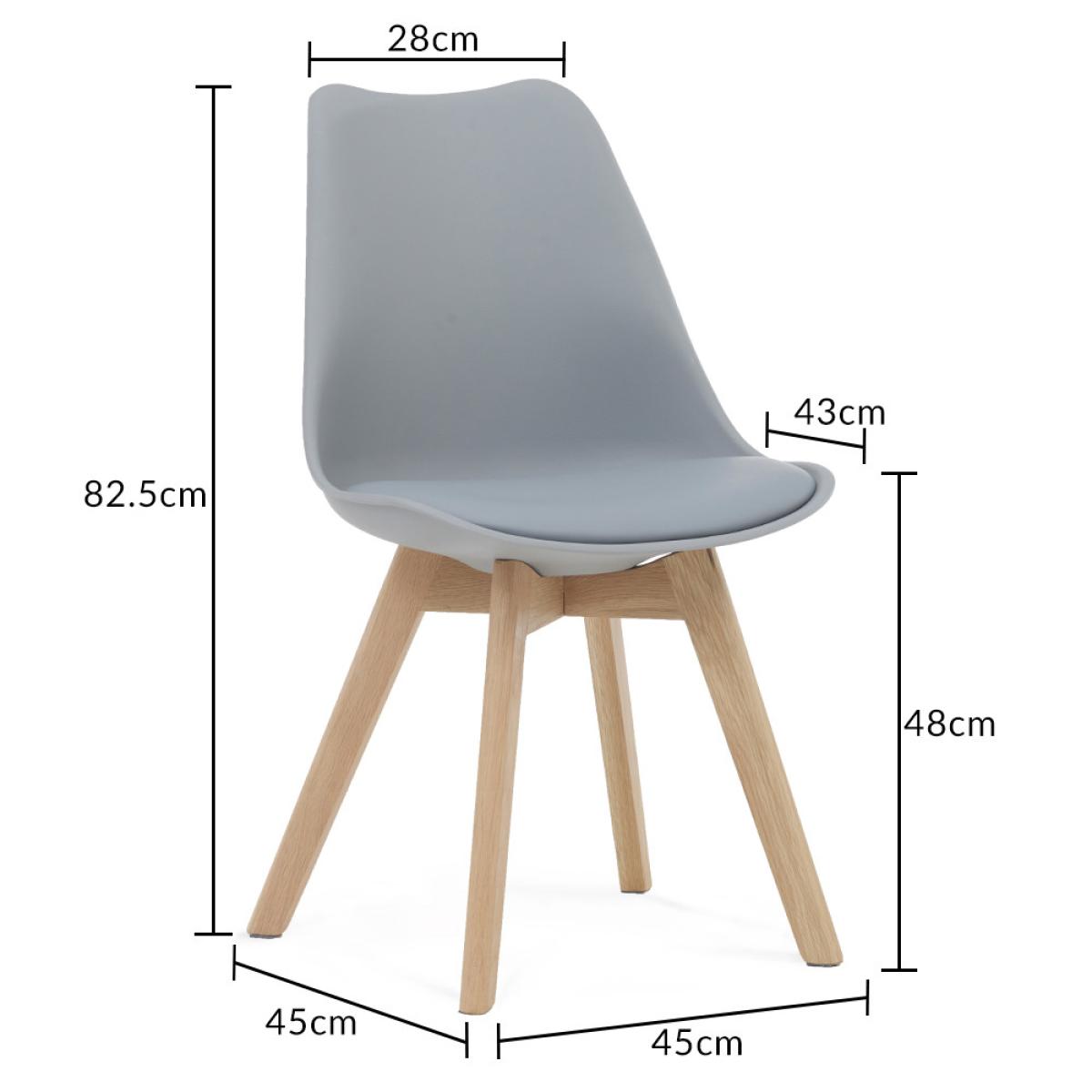 York 120cm Solid Oak Dining Table With 4 Light Grey Orson Faux Leather Chairs And 1 York Bench – image 24