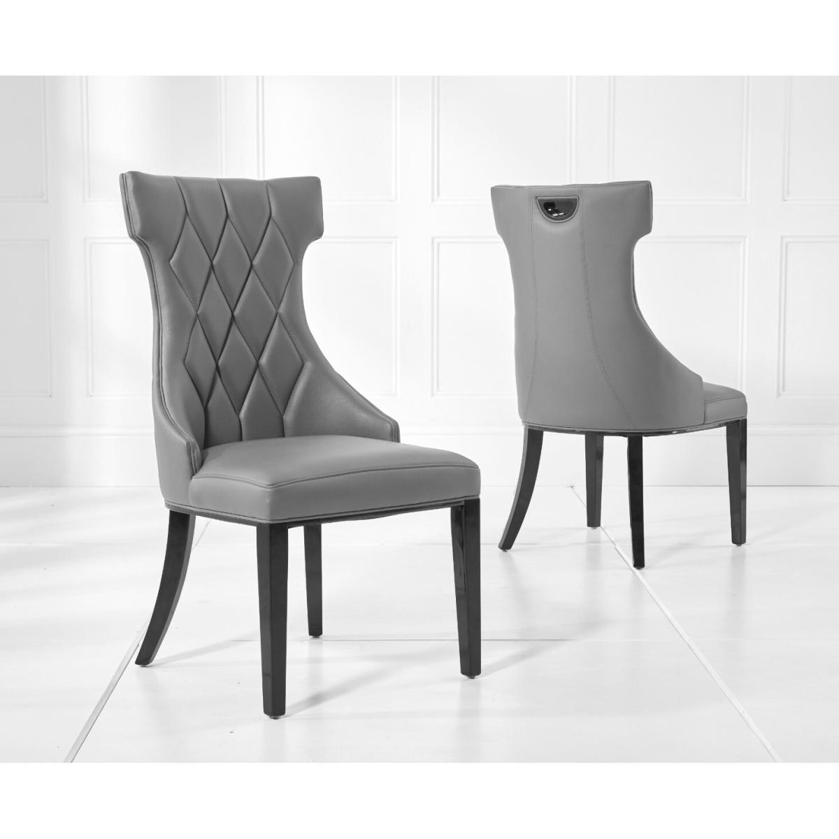 Mocha 180cm Grey Marble Dining Table With 8 Grey Sophia Chairs – image 4