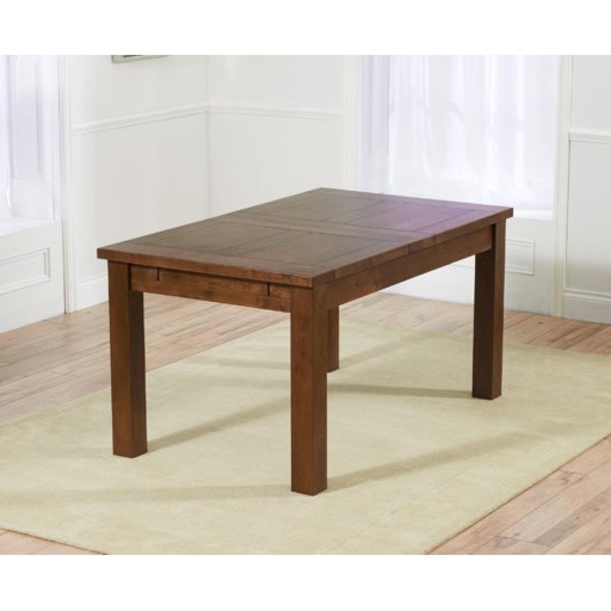 Extending Normandy 150cm Dark Oak Dining Table with 4 Natural Francois Chairs – image 11