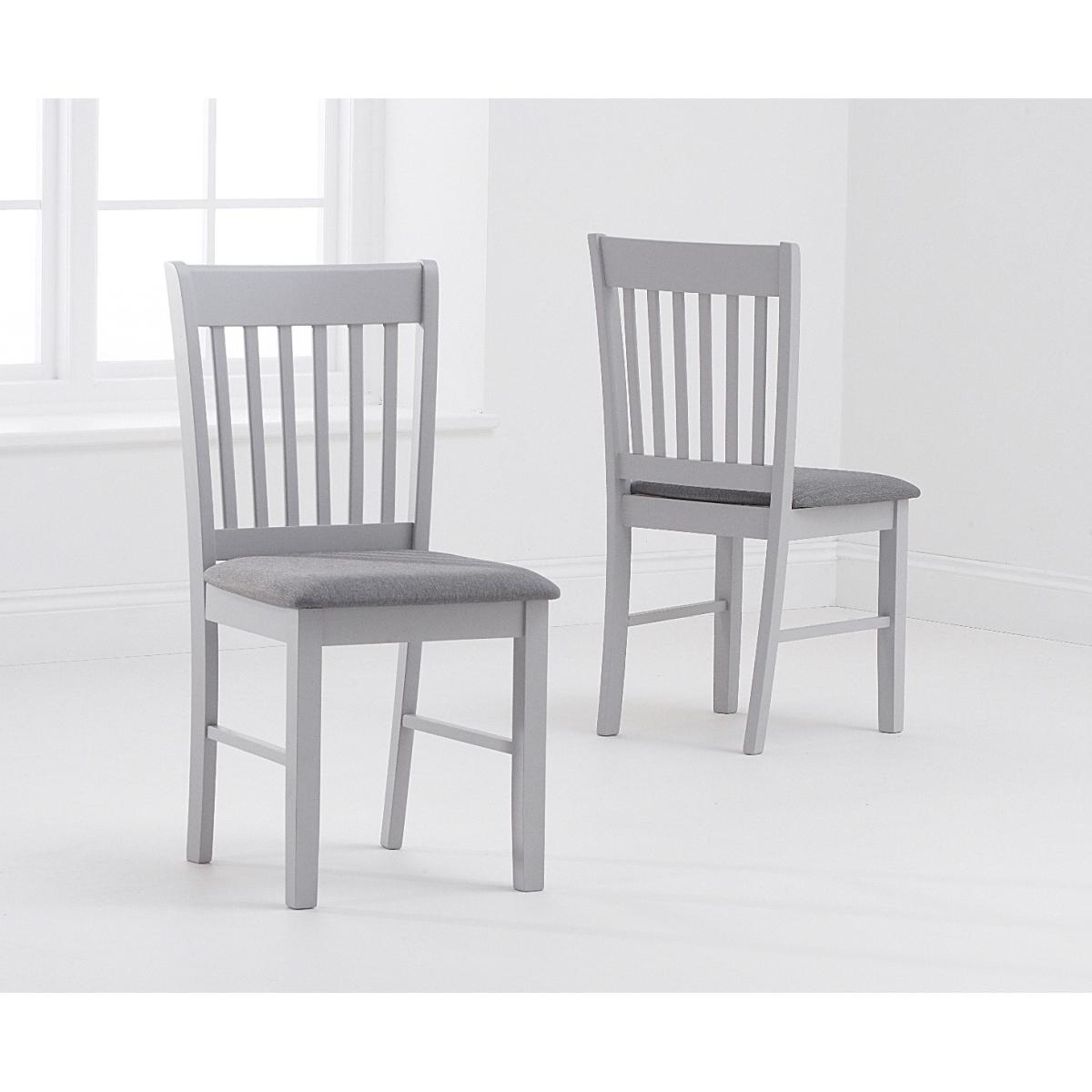 Genoa Oak and Grey 100cm Extending Dining Table with Chairs with Fabric Seats - Oak and Grey, 2 Chairs – image 8