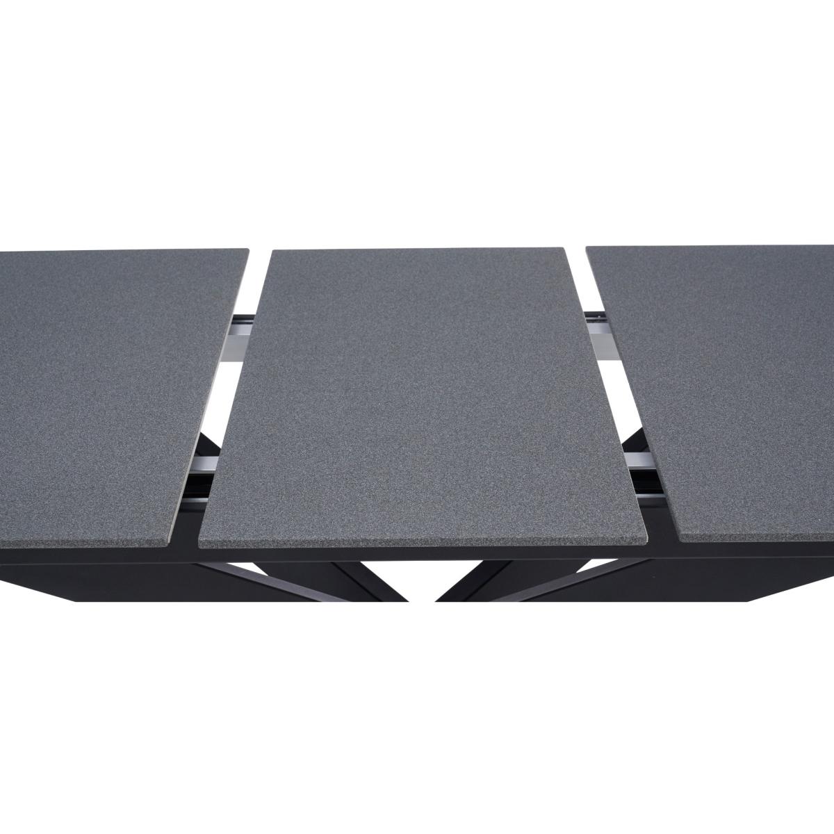 Boston 180cm Grey Stone Extending Dining Table with Dexter Faux Leather Chairs - Brown, 6 Chairs – image 10