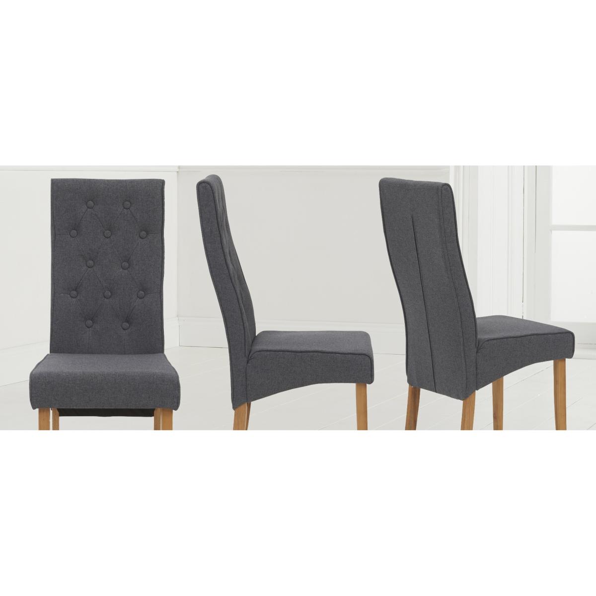 Thetford 180cm Oak Dining Table with 10 Grey Maya Chairs with Thetford 45cm Oak Extensions – image 7