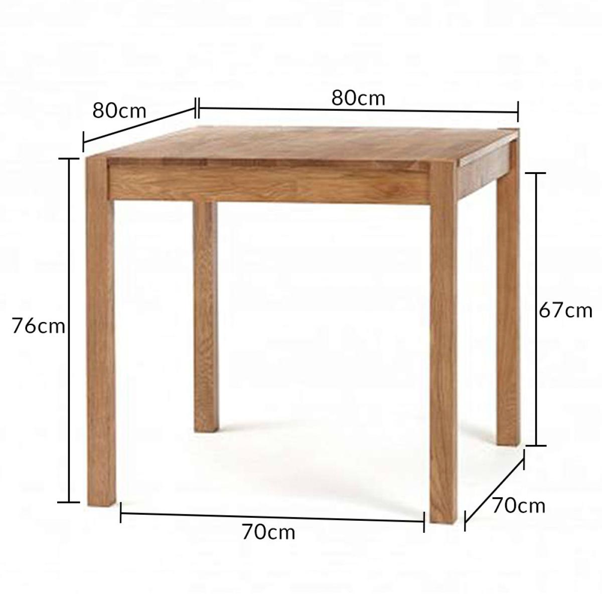 Oxford Solid Oak 80cm Dining Table – image 10