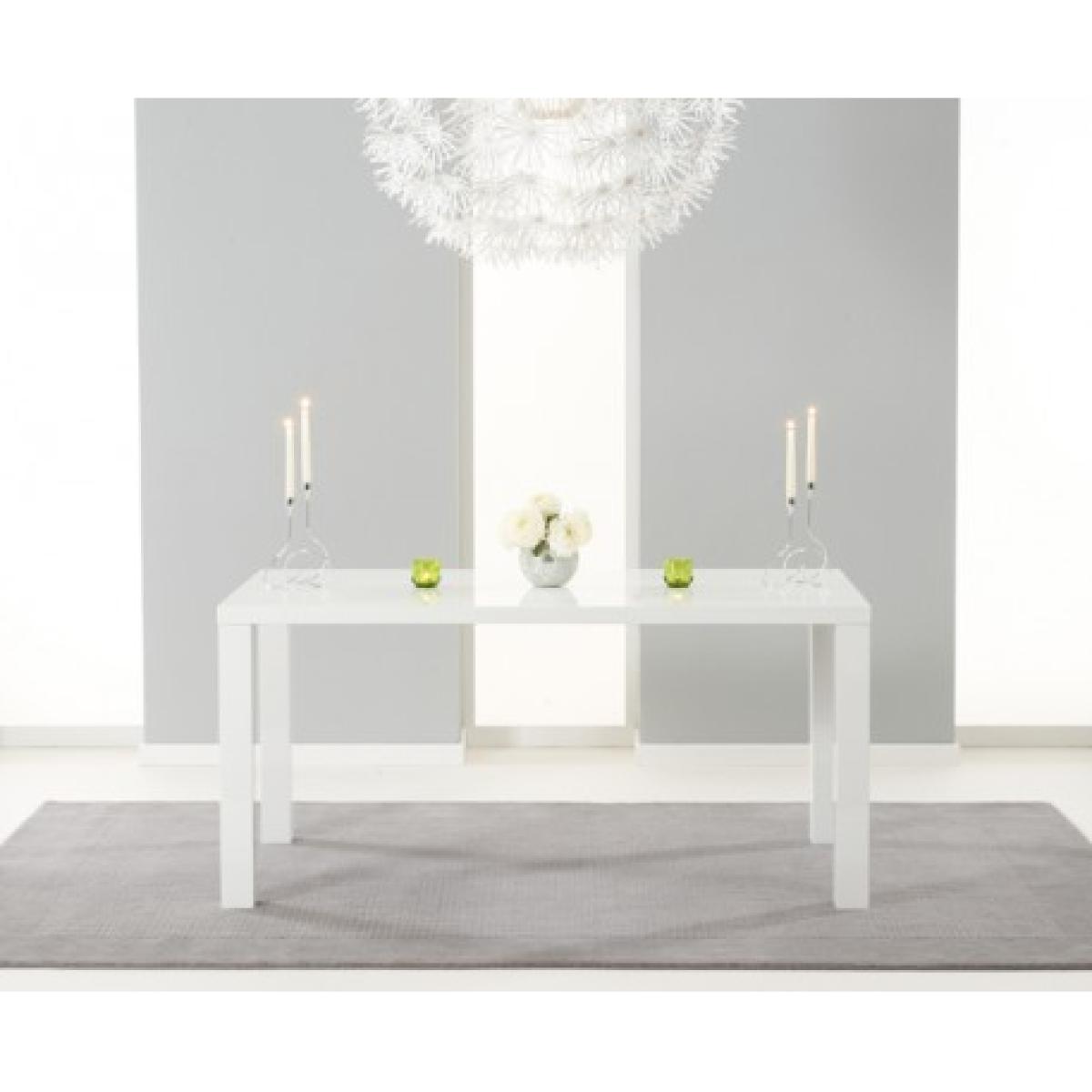 Atlanta 160cm White High Gloss Dining Table With 6 Grey Cavello Chairs – image 15