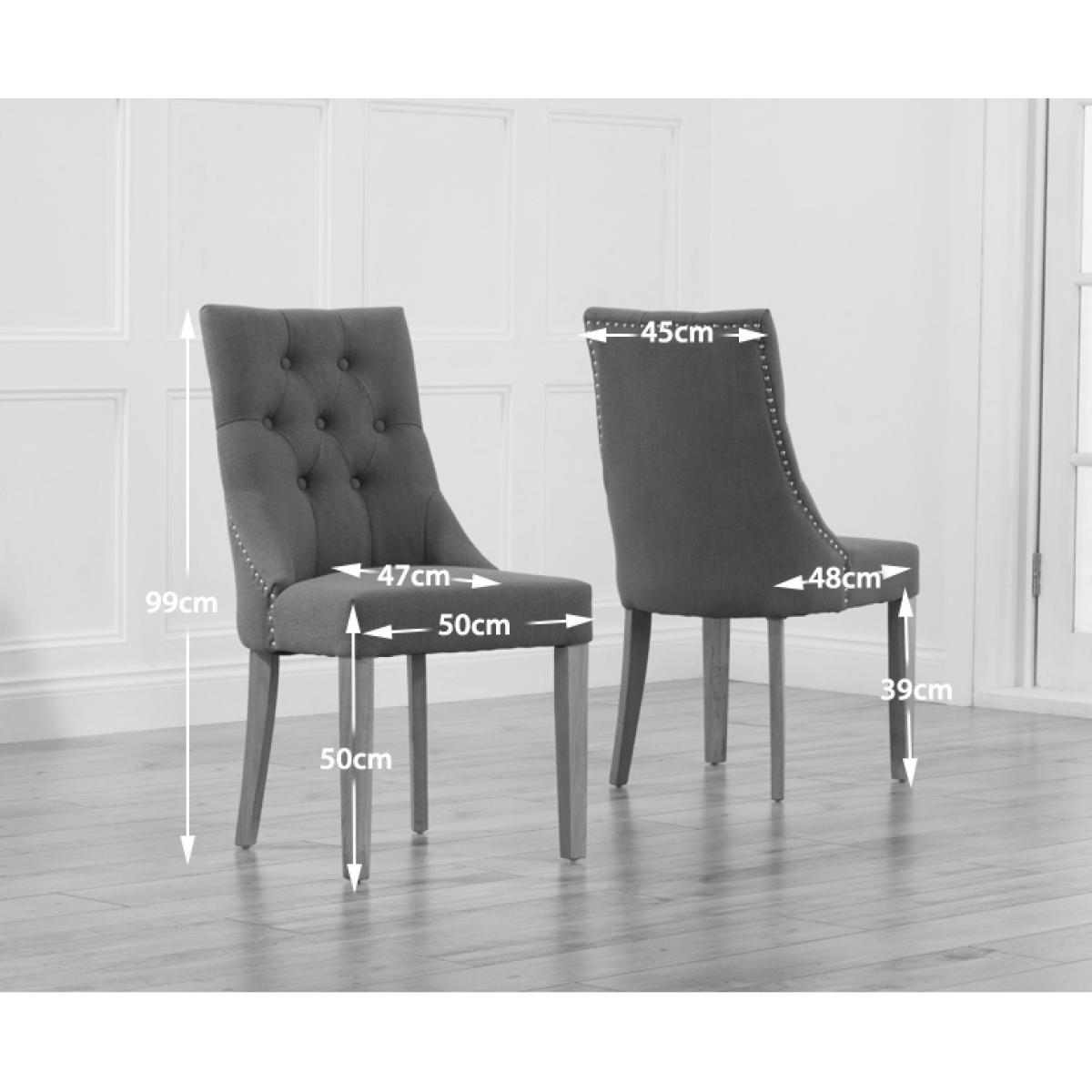 Michigan 180cm Oak and Metal Industrial Dining Table With 8 Grey Beatrix Fabric Chairs – image 7