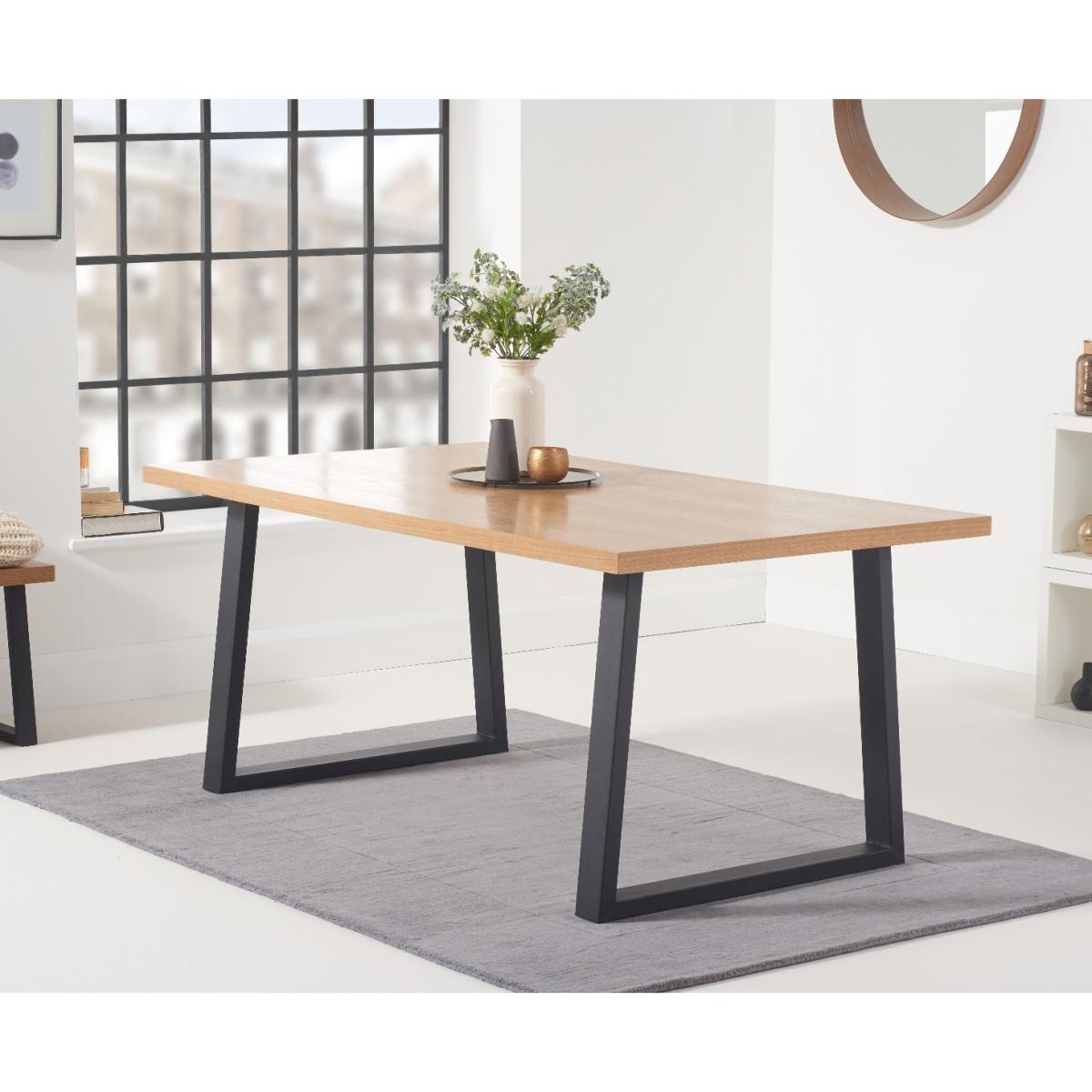 Urban 180cm Industrial Dining Table with Noir Antique Dining Chairs - Grey, 6 Chairs – image 3