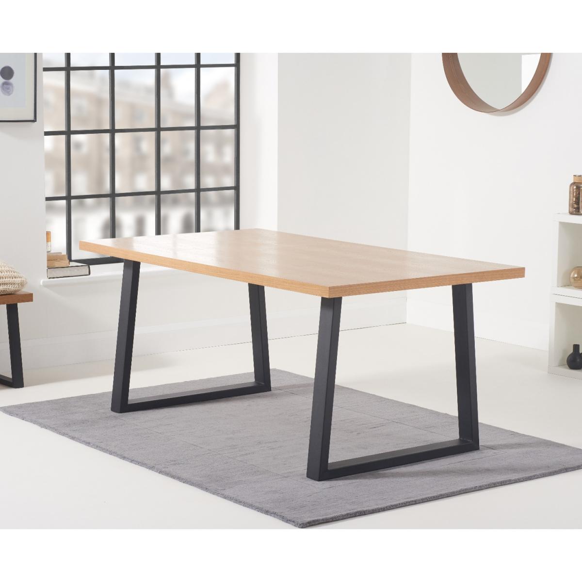 Urban 180cm Industrial Dining Table with Noir Antique Dining Chairs - Grey, 6 Chairs – image 4
