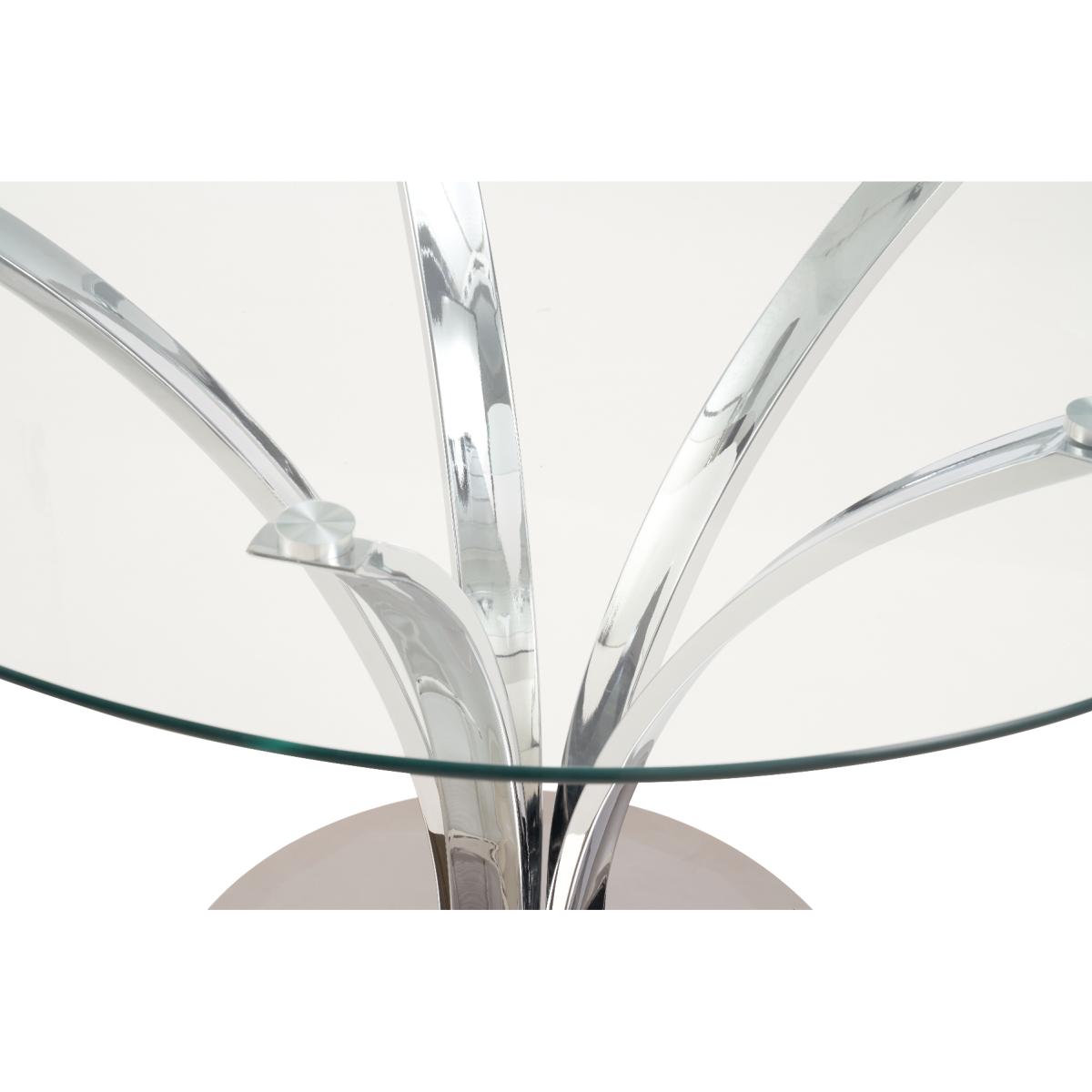 Aria 110cm Glass Dining Table with Lorin Faux Leather Chairs - Grey, 4 Chairs – image 13