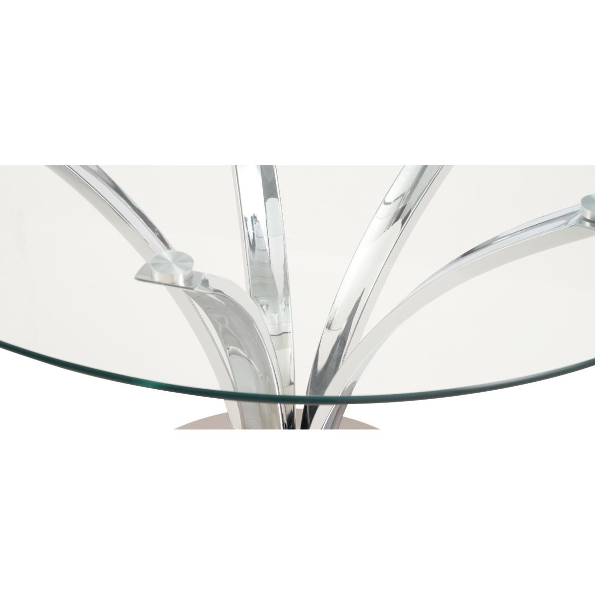 Aria 110cm Glass Dining Table with Lorin Faux Leather Chairs - Grey, 4 Chairs – image 17