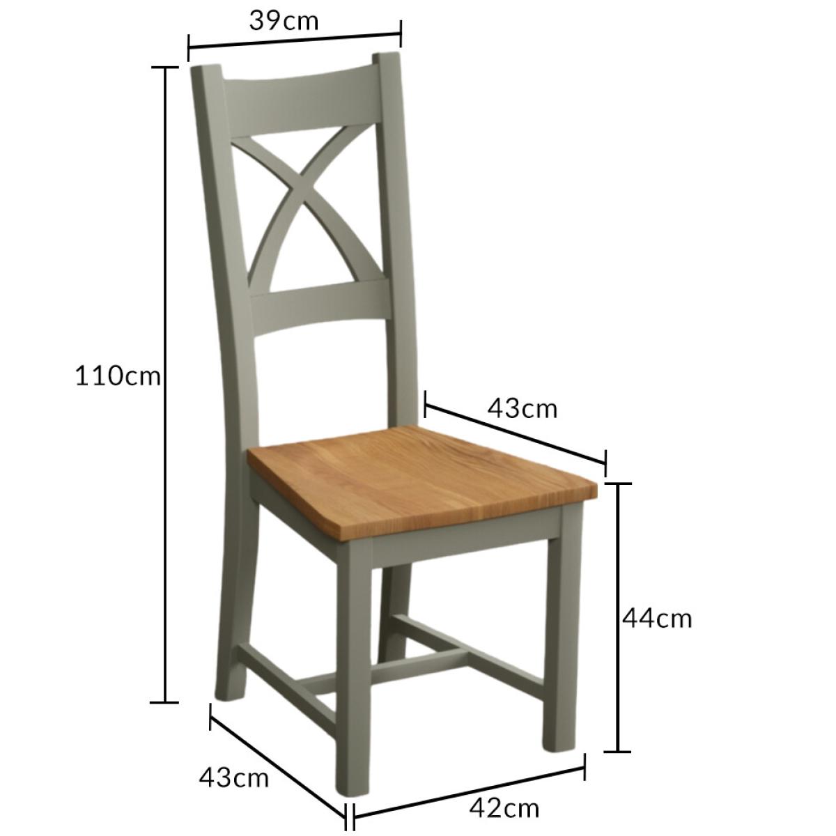 Extending Hertford 100cm - 130cm Oak and Soft Green Painted Pedestal Dining Table with 4 Blue Chairs – image 73