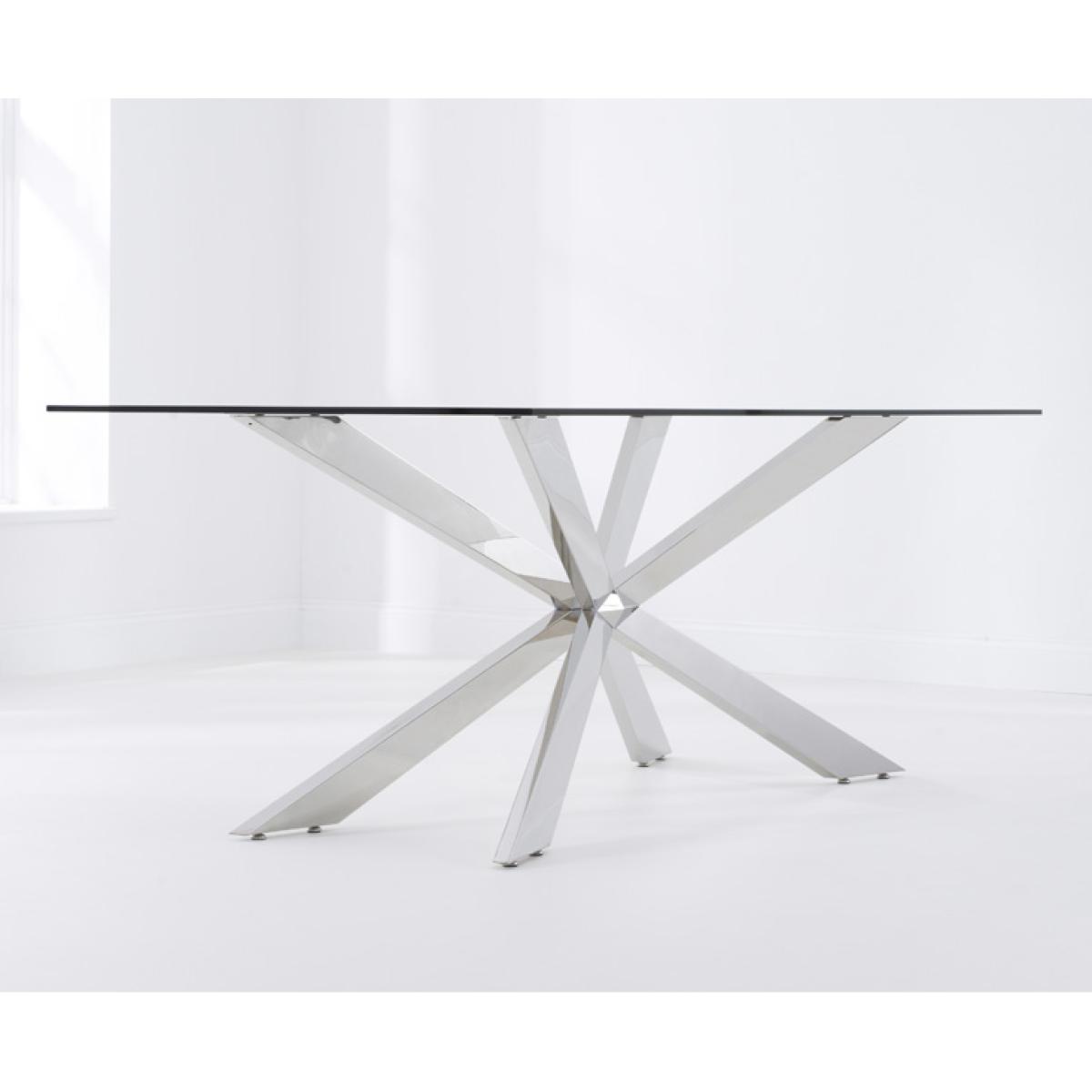 Juniper 160cm Glass Dining Table With 6 Black Hampstead Z Chairs – image 6