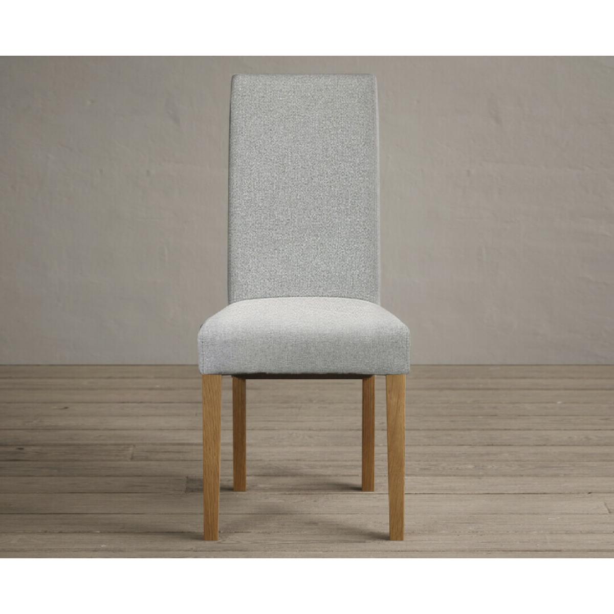 Extending Hampshire 180cm Oak and Signal White Dining Table With 10 Natural Scroll Back Chairs – image 13
