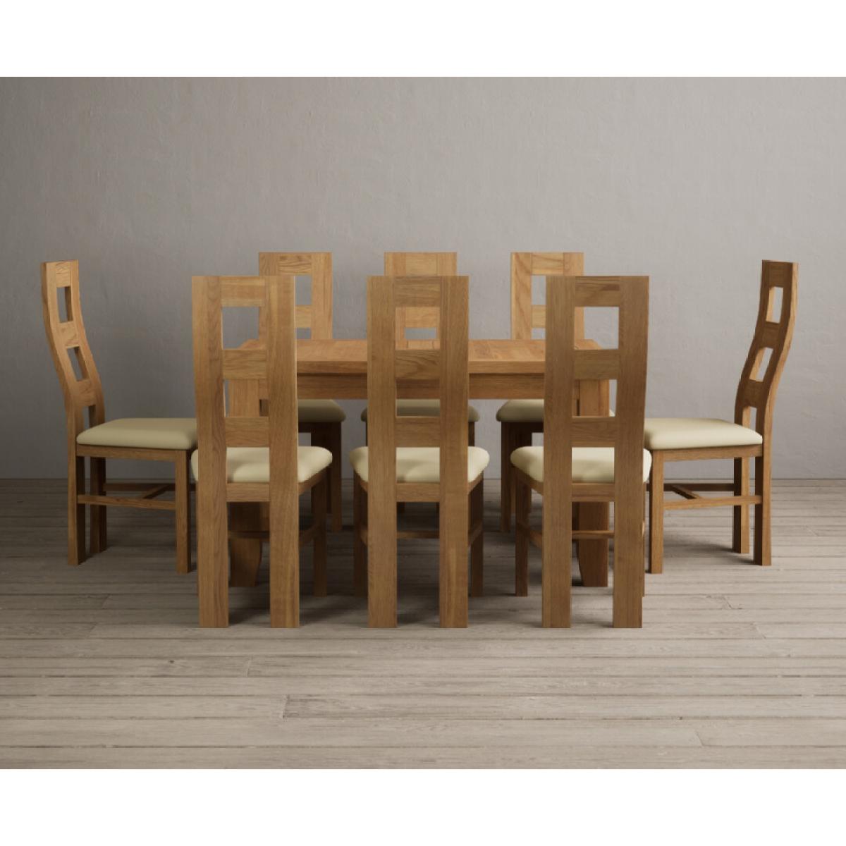 Extending Yateley 130cm Solid Oak Dining Table with 6 Grey Natural Solid Oak Chairs – image 24