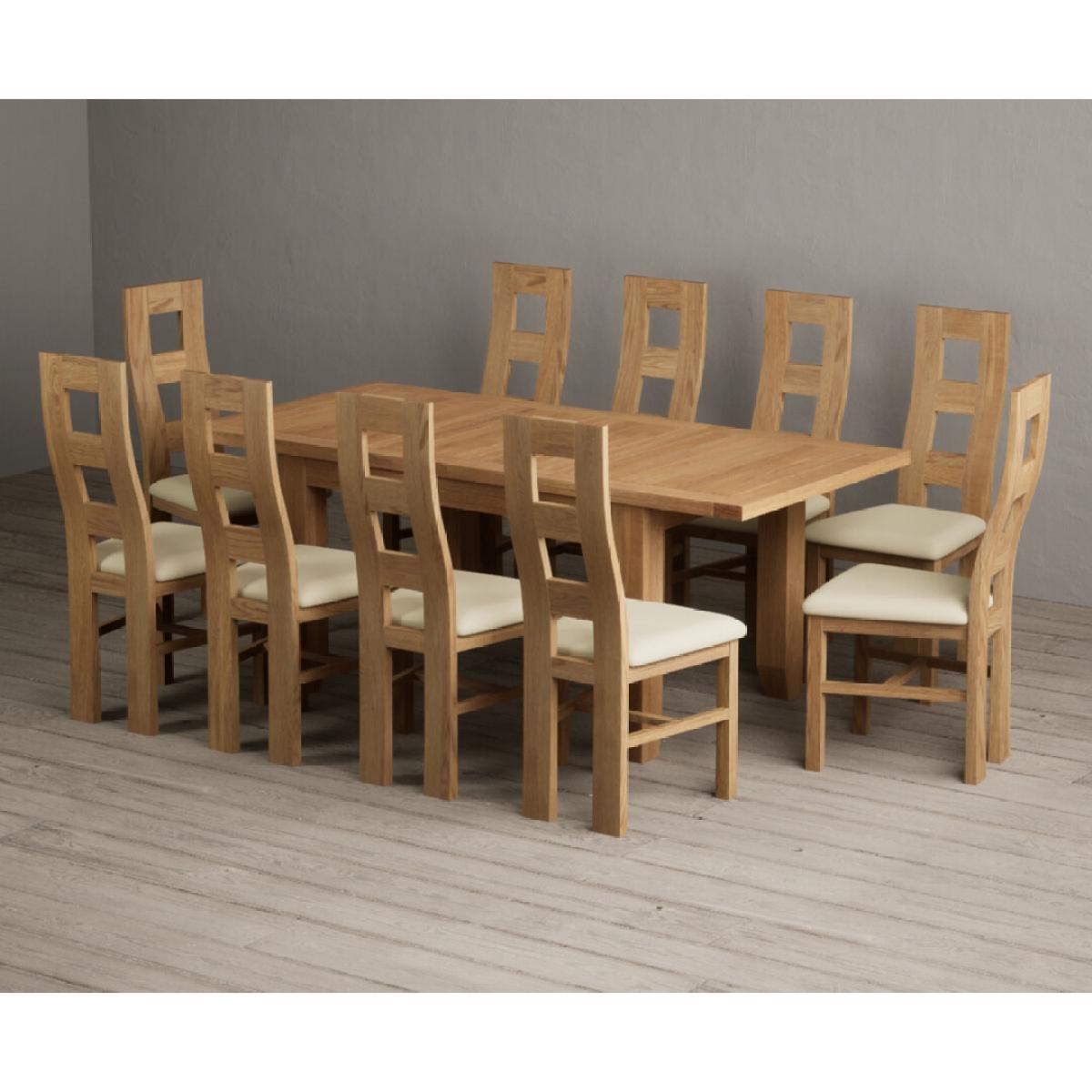 Extending Yateley 130cm Solid Oak Dining Table with 6 Grey Natural Solid Oak Chairs – image 29