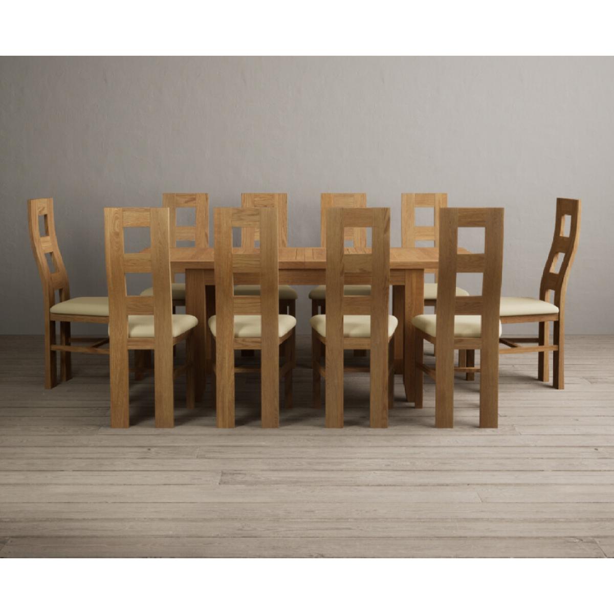 Extending Yateley 130cm Solid Oak Dining Table with 6 Grey Natural Solid Oak Chairs – image 30