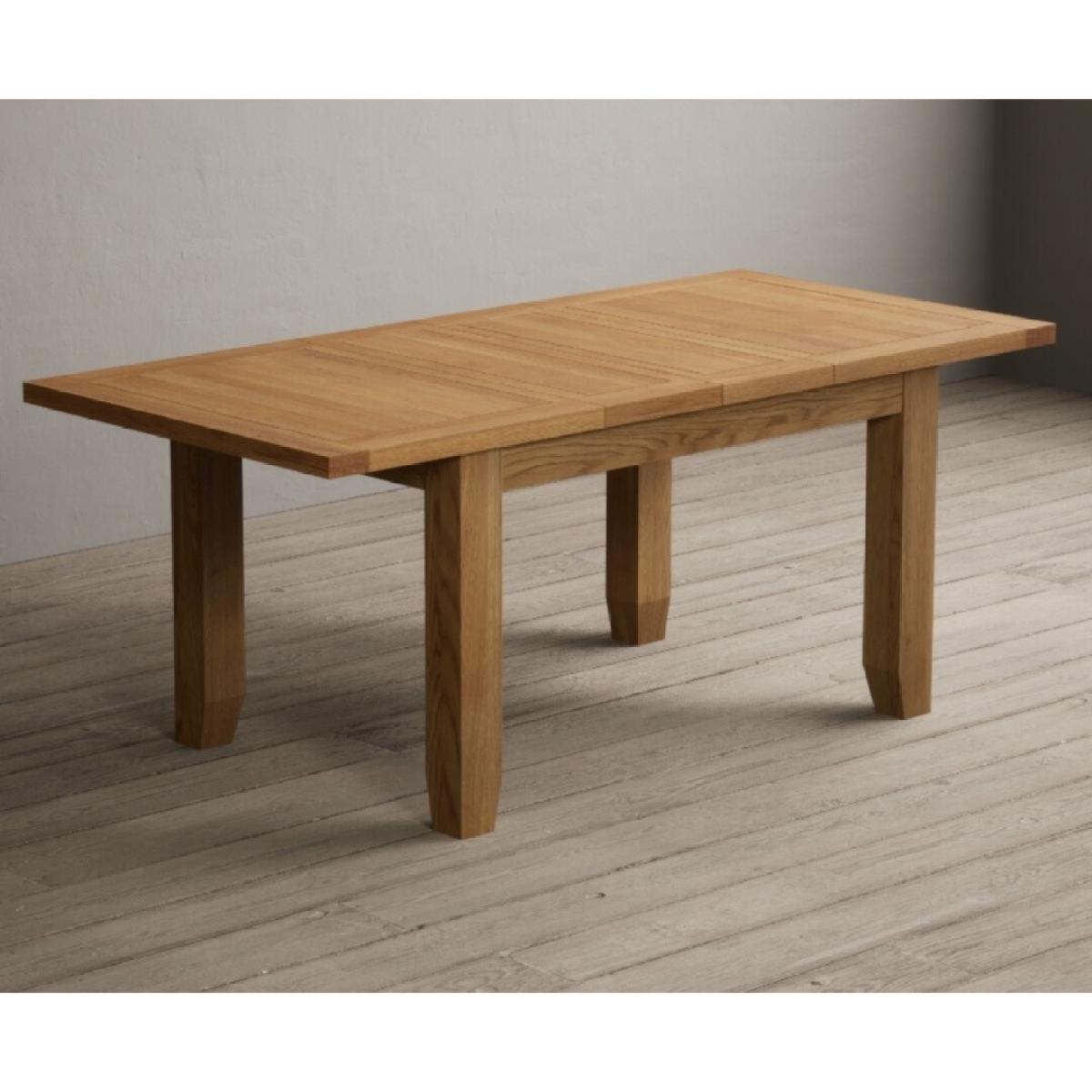 Extending Yateley 130cm Solid Oak Dining Table with 6 Grey Natural Solid Oak Chairs – image 55