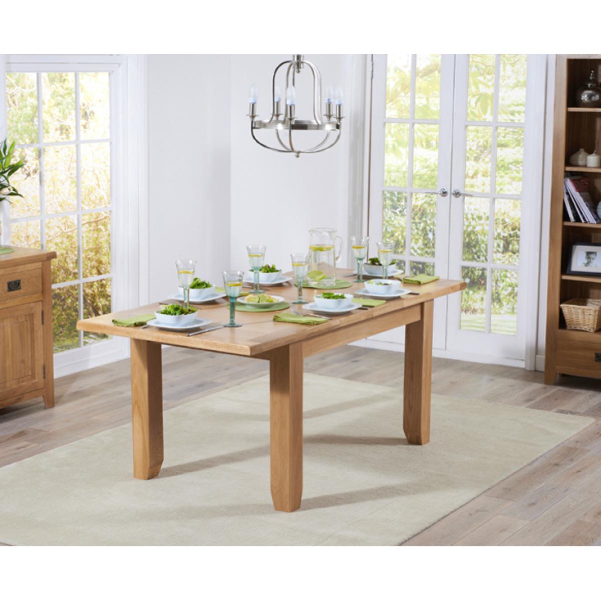 Extending Yateley 130cm Solid Oak Dining Table with 6 Grey Natural Solid Oak Chairs – image 59