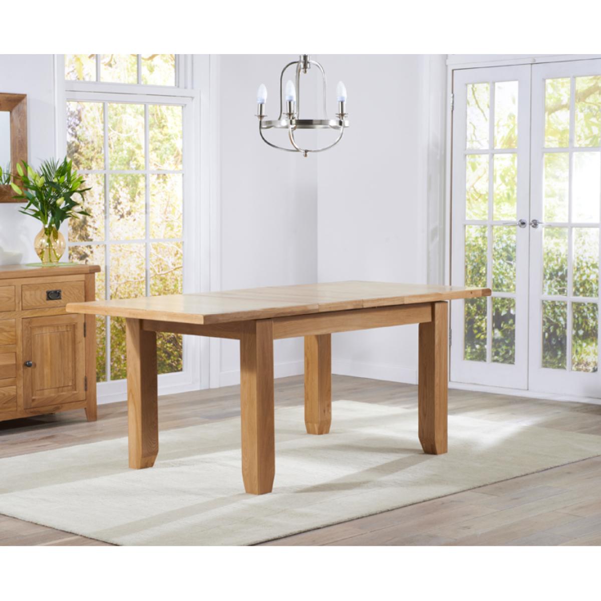 Extending Yateley 130cm Solid Oak Dining Table with 6 Grey Natural Solid Oak Chairs – image 61