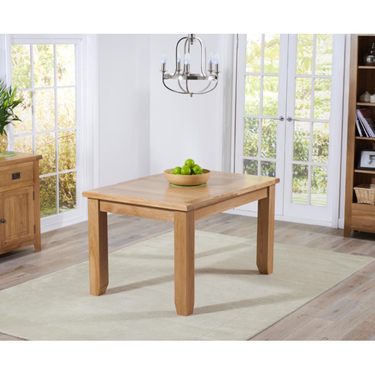 Extending Yateley 130cm Solid Oak Dining Table with 6 Grey Natural Solid Oak Chairs – image 62