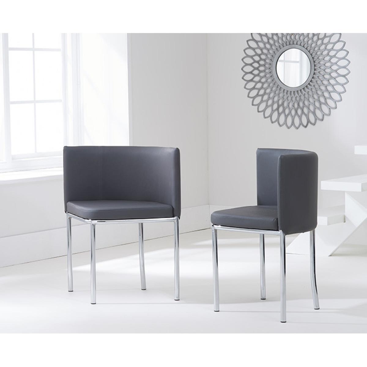 Algarve White Marble Stowaway Dining Table with Grey High Back Stools - Grey, 4 Chairs – image 4