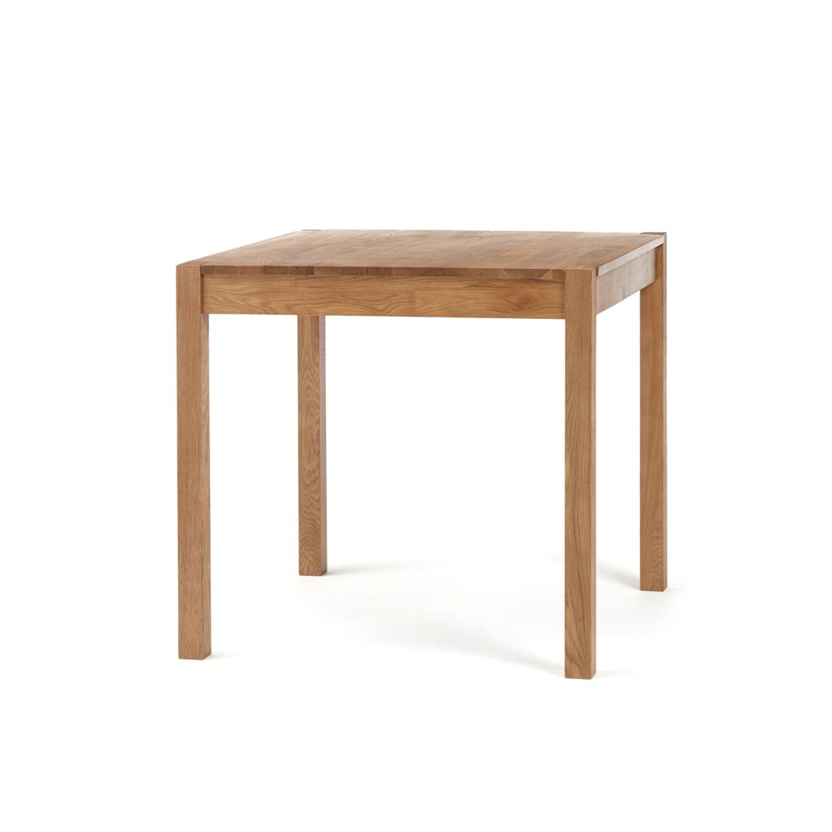 Oxford 80cm Solid Oak Dining Table With 4 Mink Orson Faux Leather Chairs – image 9