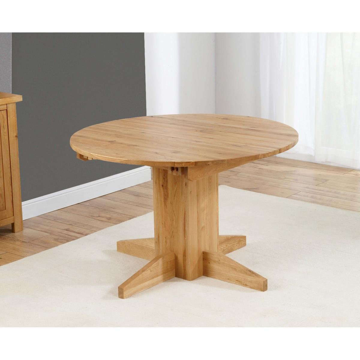 Dorchester 120cm Solid Oak Round Extending Dining Table with Cannes Chairs - Grey, 4 Chairs – image 4