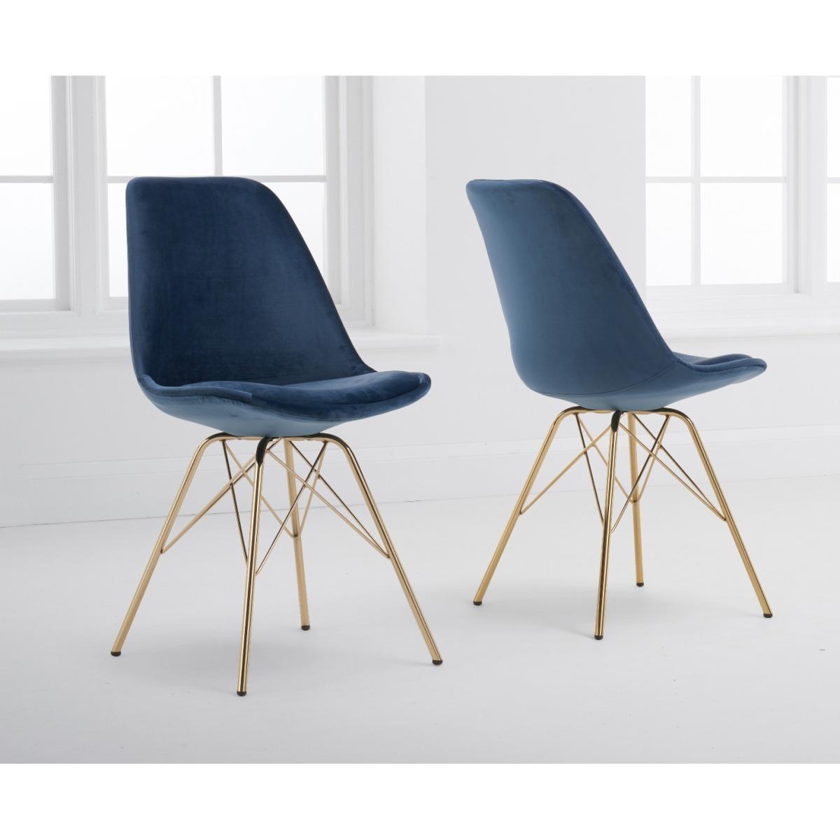 Atlanta 120cm White High Gloss Table with Celine Gold Legs Velvet Chairs - Grey, 4 Chairs – image 8
