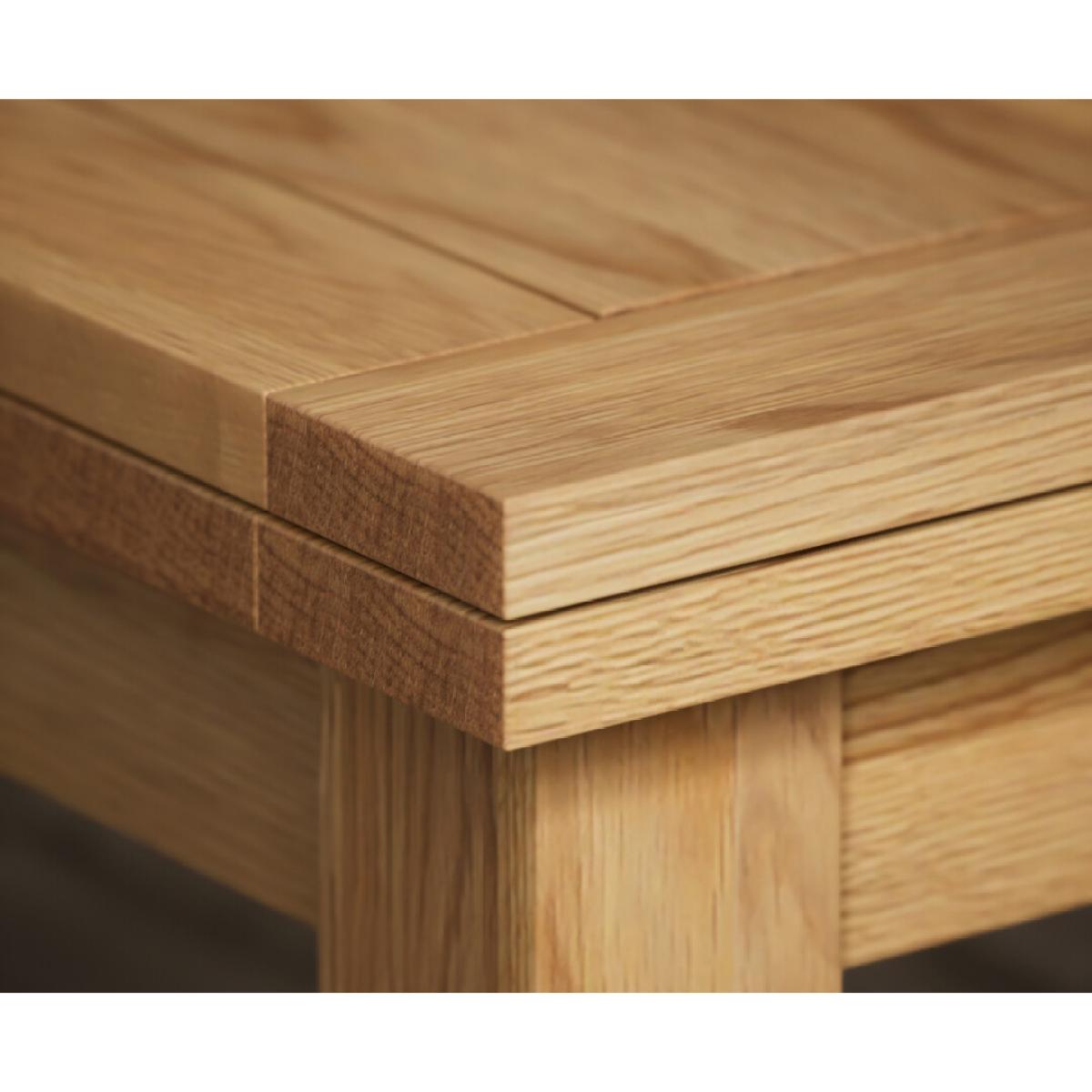 Extending Buxton 180cm Solid Oak Dining Table with 12 Linen Natural Solid Oak Chairs – image 12