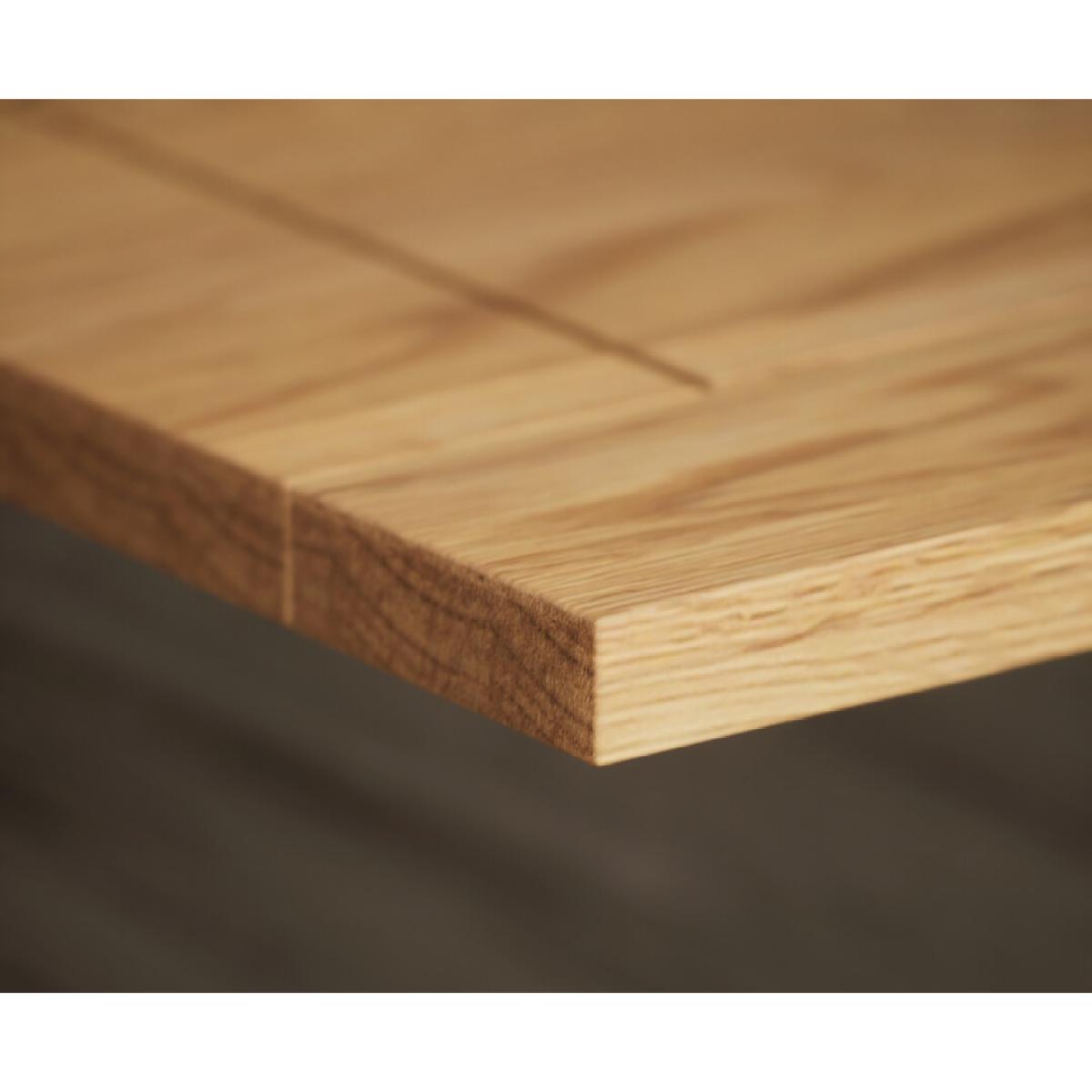 Extending Buxton 180cm Solid Oak Dining Table with 12 Linen Natural Solid Oak Chairs – image 14