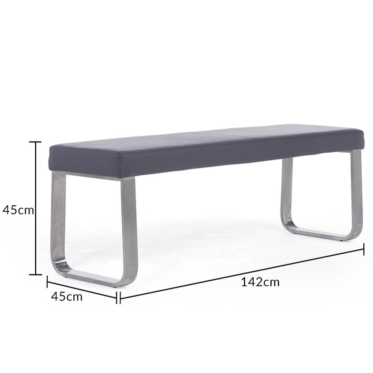 Seattle 160cm White High Gloss Dining Table with 2 Grey Austin Chairs with 2 Grey Benches – image 26