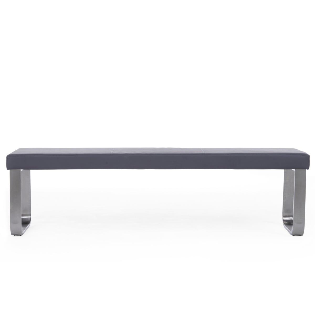 Seattle 160cm White High Gloss Dining Table with 2 Grey Austin Chairs with 2 Grey Benches – image 27