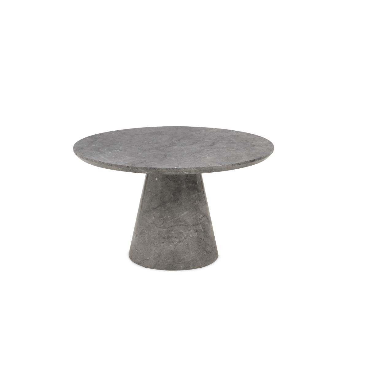Ravello 130cm Round Grey Marble Dining Table With 6 Ivory White Hampstead Chairs – image 12